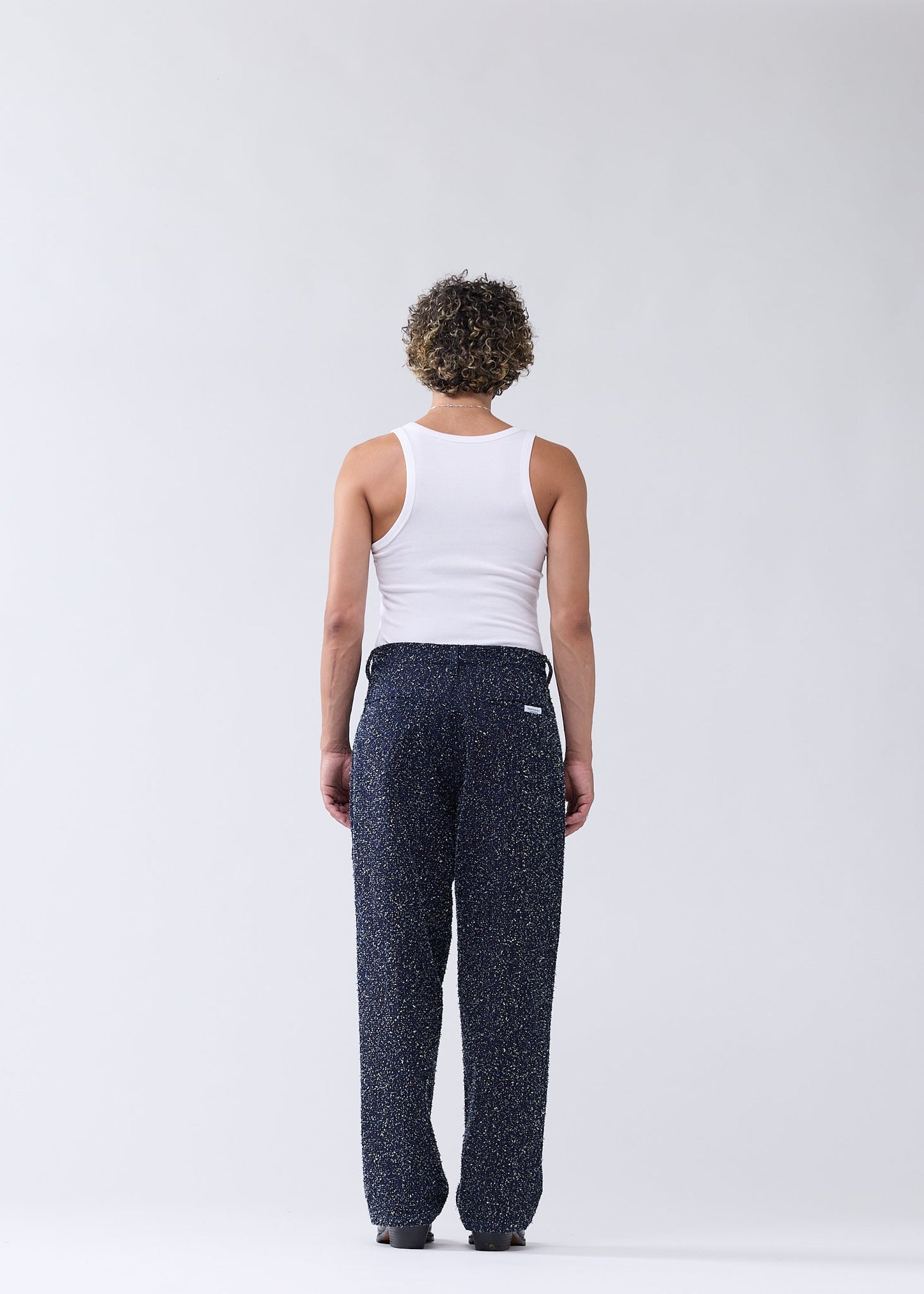 SPRAY REWORKED TROUSERS DENIM BLUE