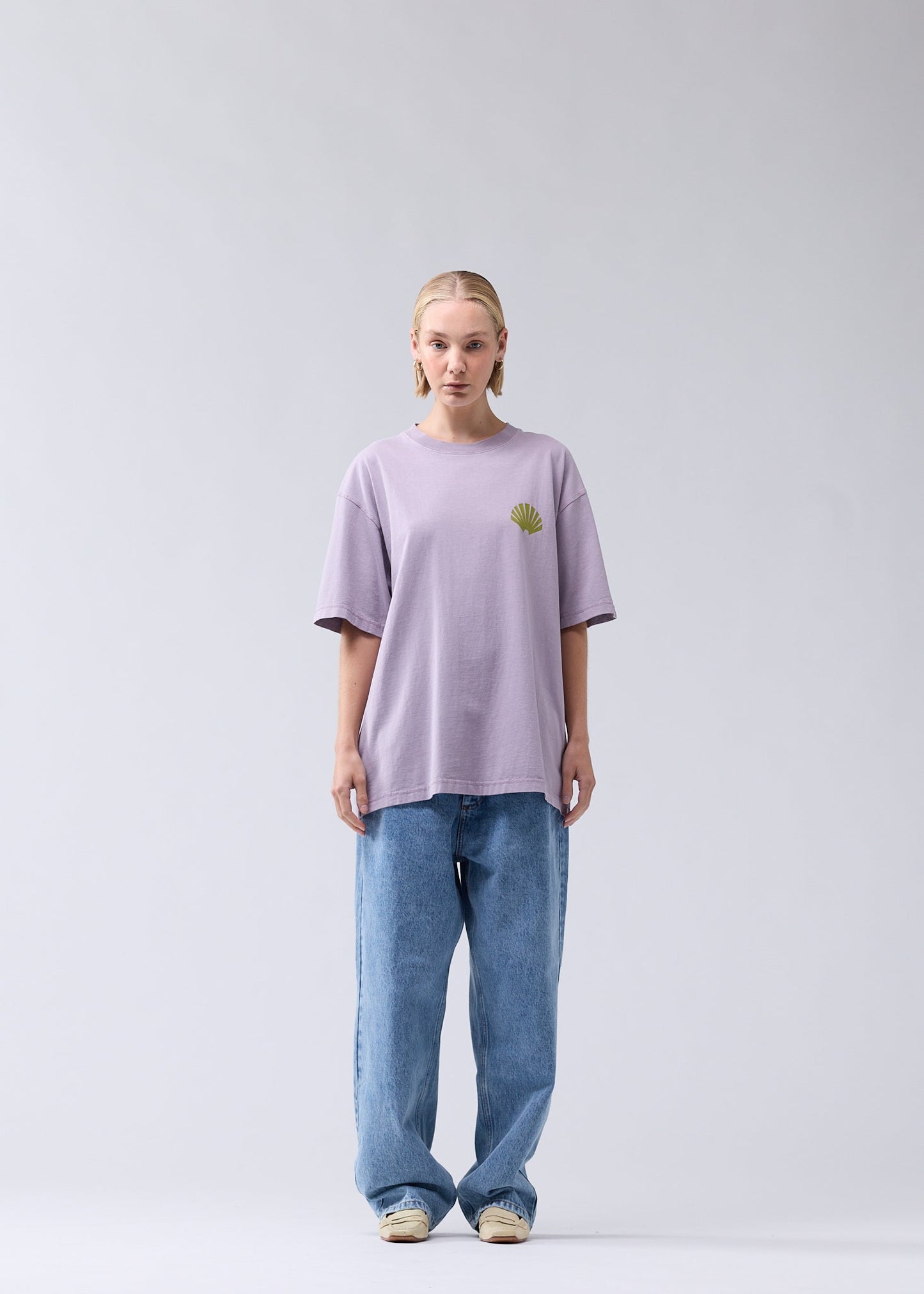 LOGO TEE SEA FOG/MOSS