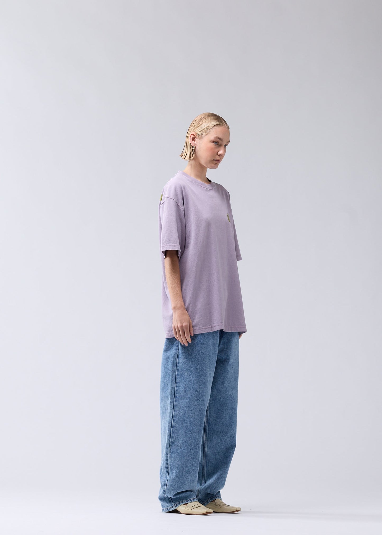 LOGO TEE SEA FOG/MOSS