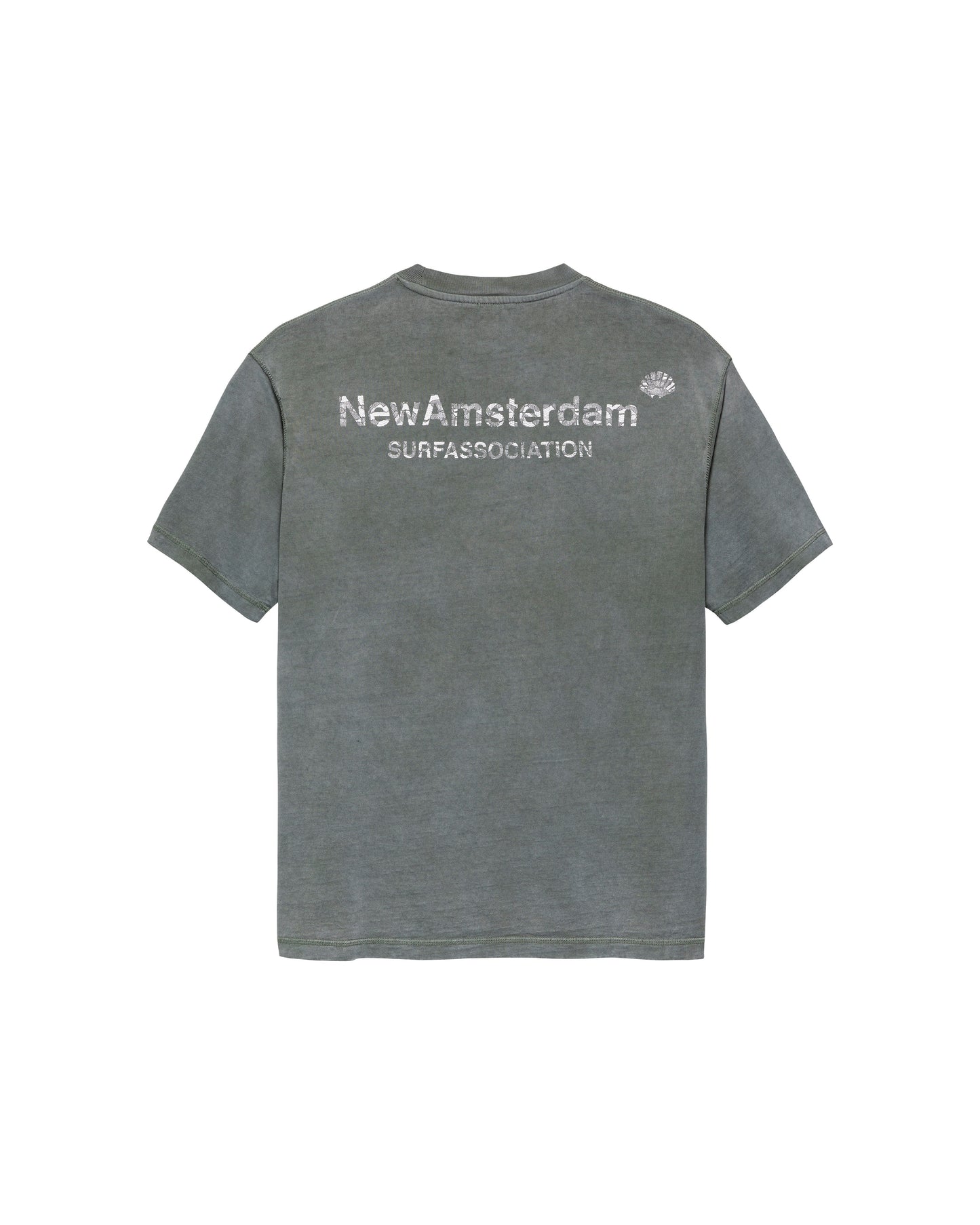 LACE PRINT LOGO TEE SHARK GREEN/WHITE