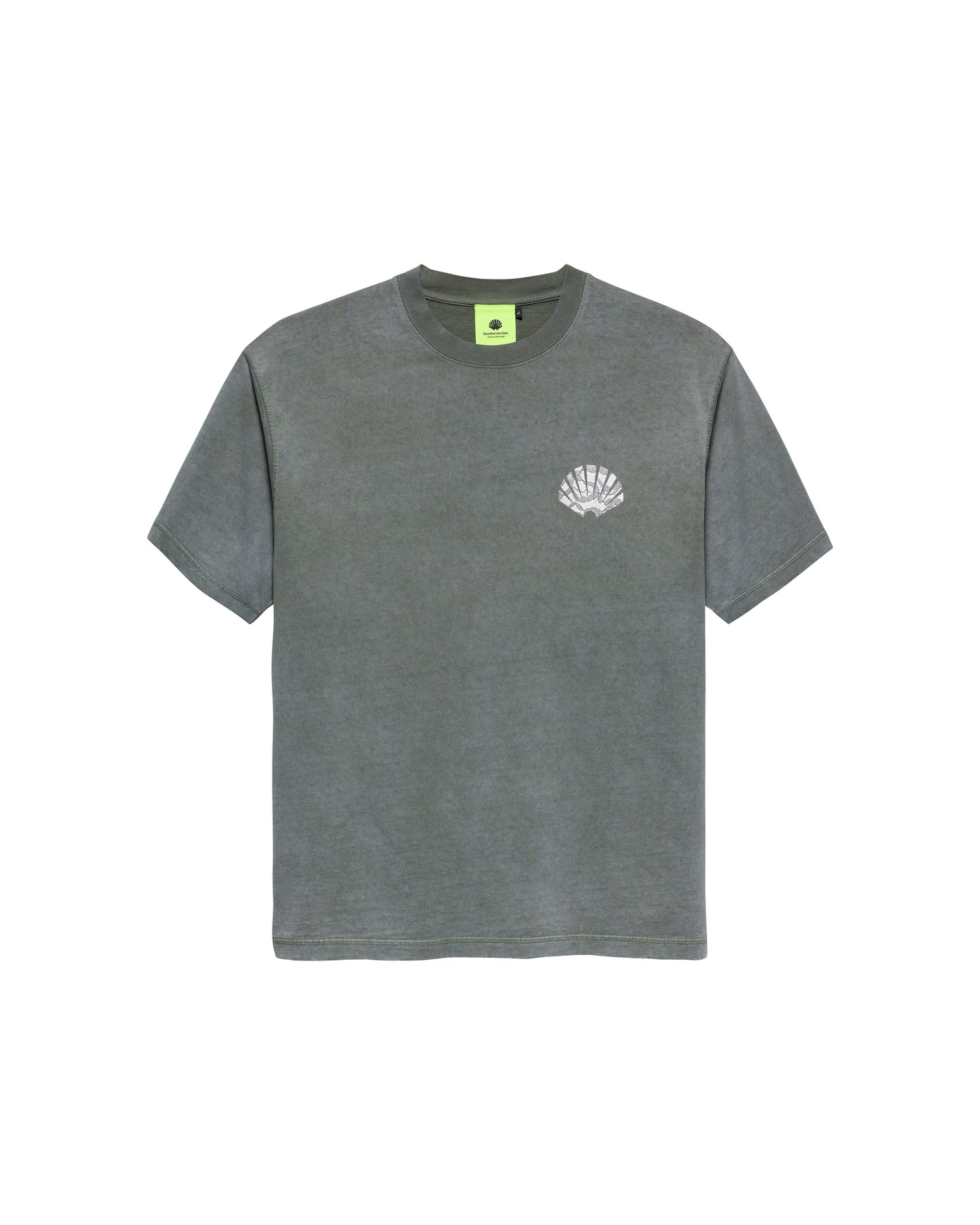 LACE PRINT LOGO TEE SHARK GREEN/WHITE