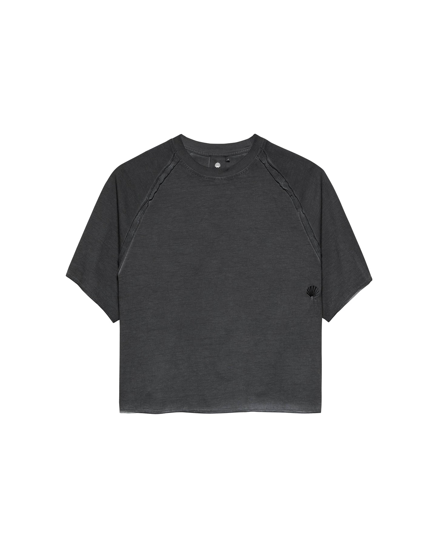 RAW EDGE TEE BLACK
