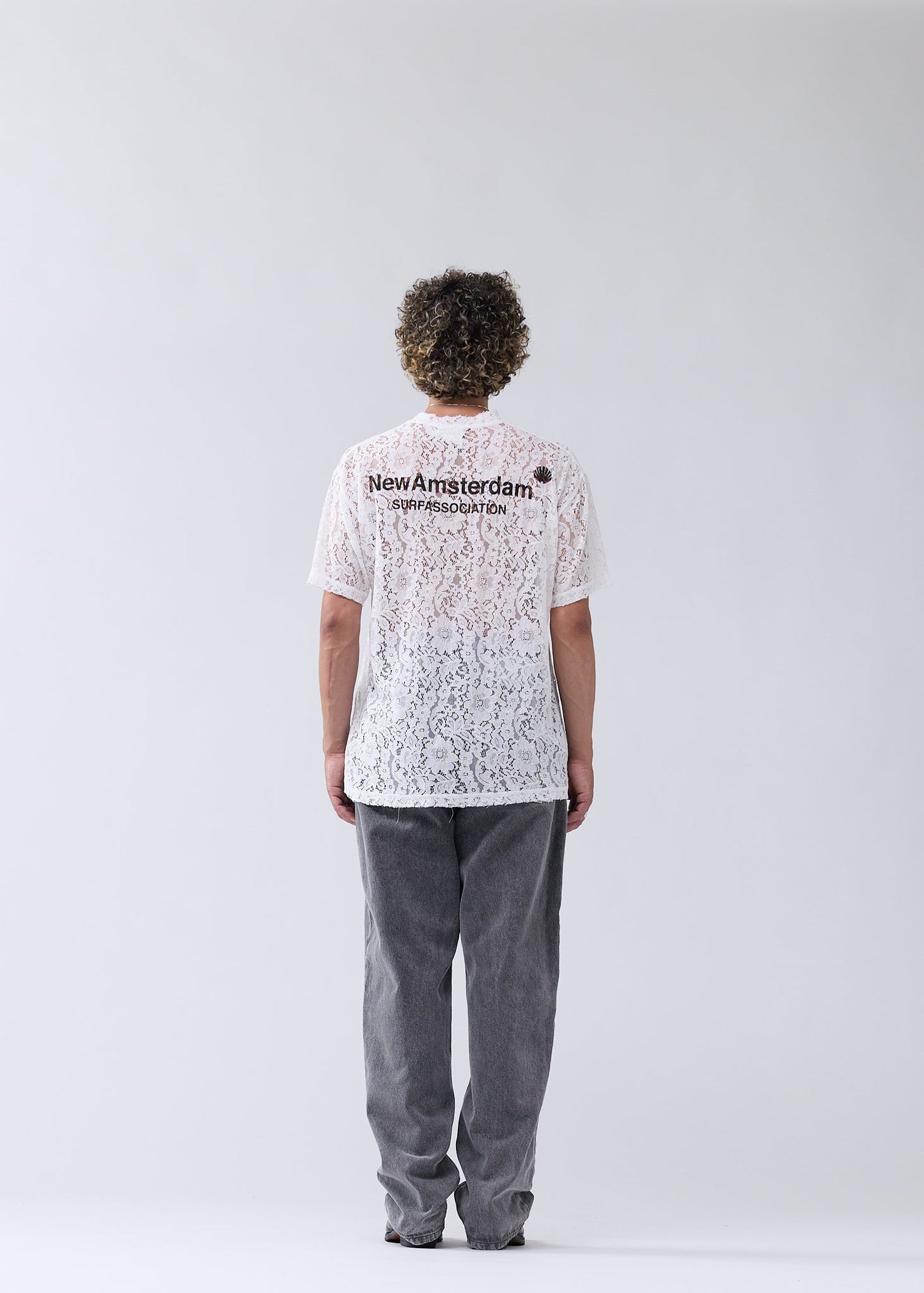 LACE LOGO TEE WHITE/BLACK