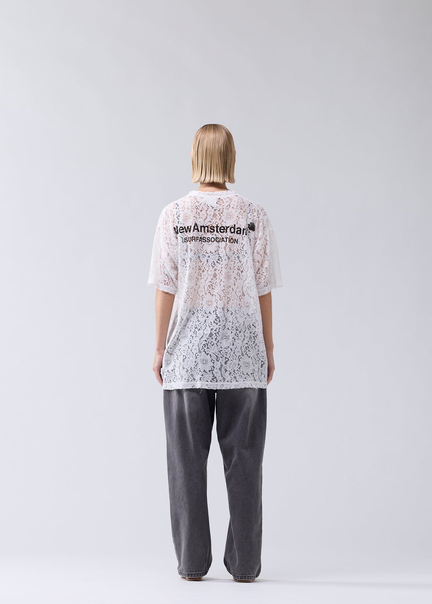 LACE LOGO TEE WHITE/BLACK