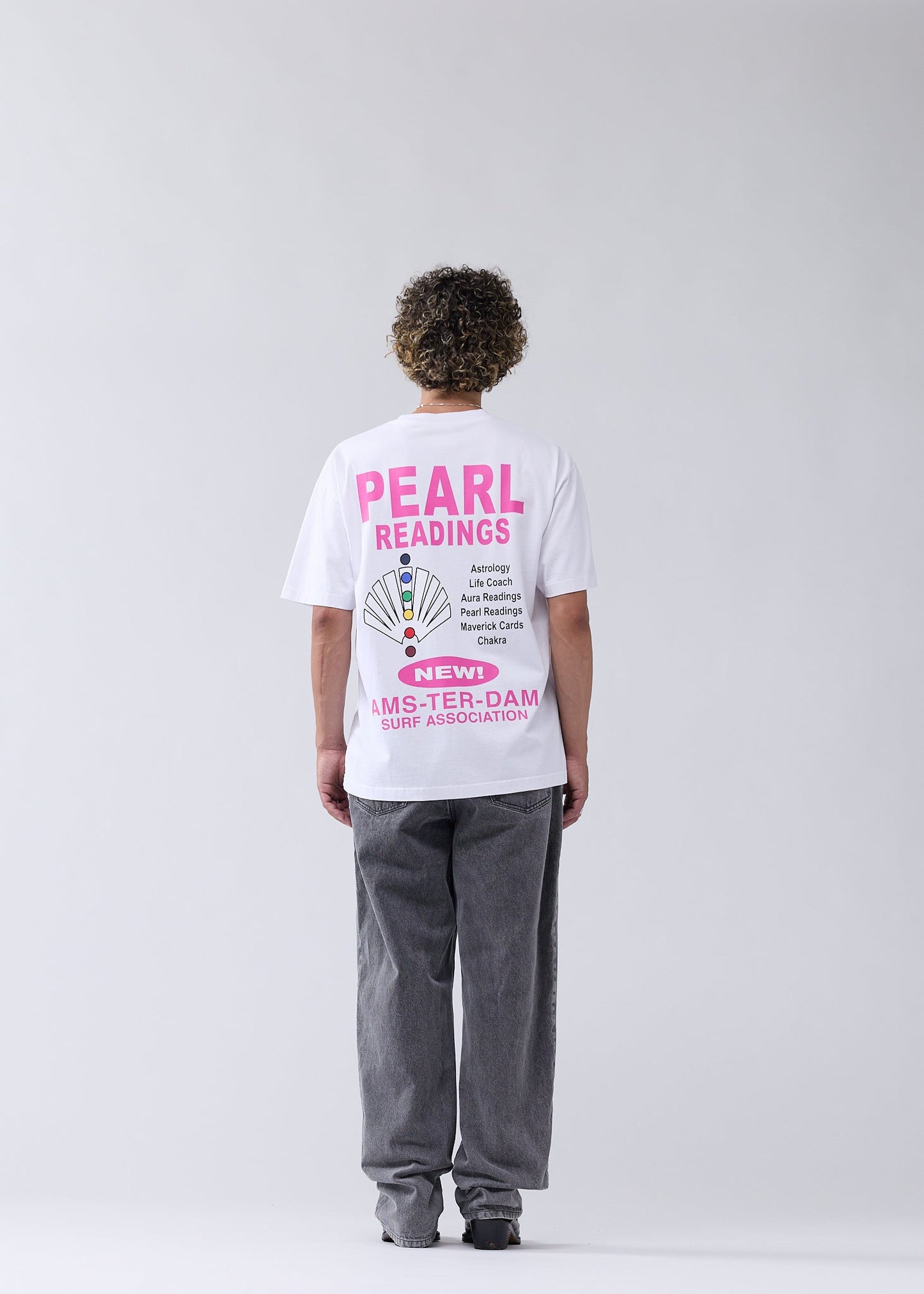 PEARL READINGS TEE WASHED WHITE