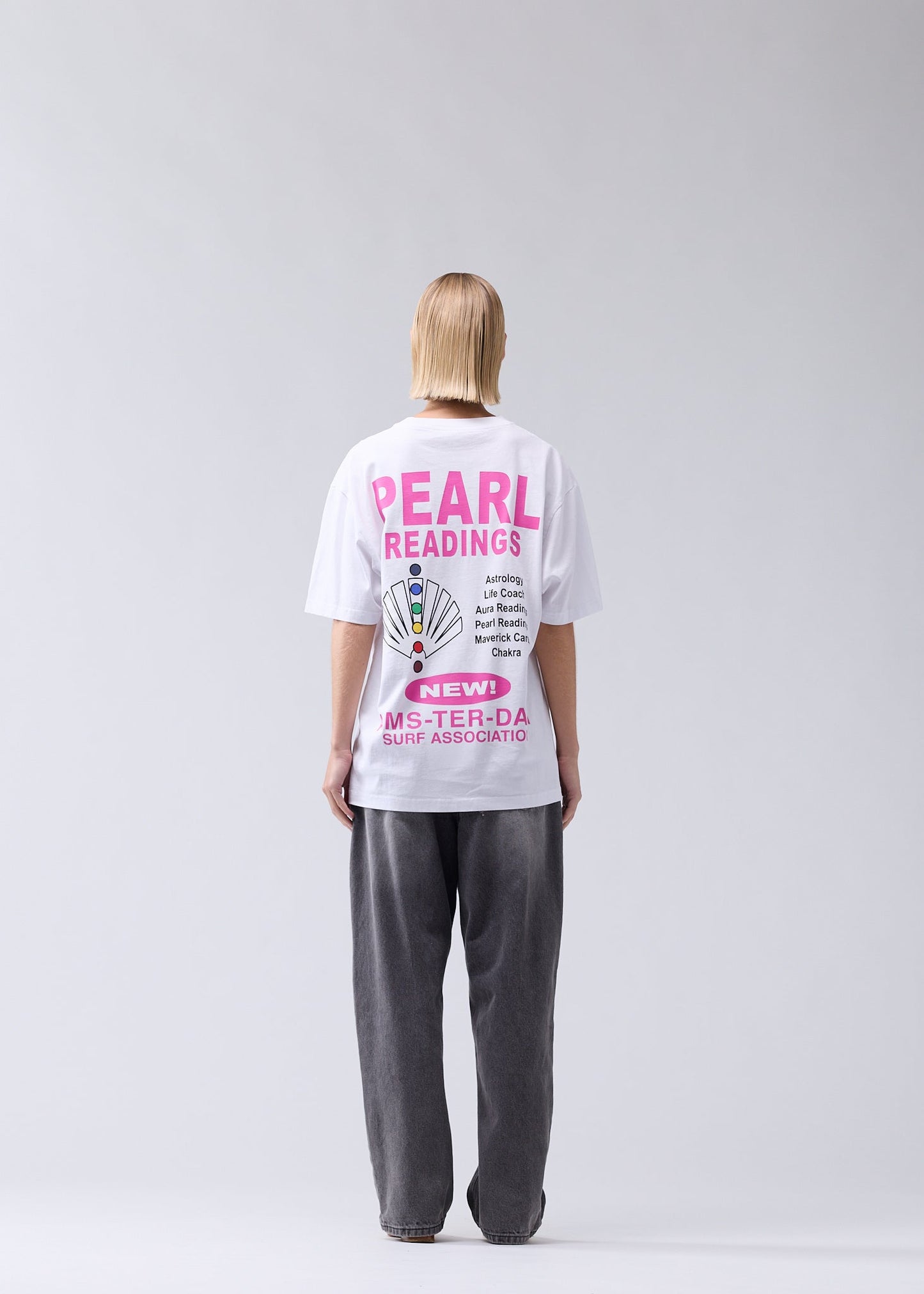 PEARL READINGS TEE WASHED WHITE