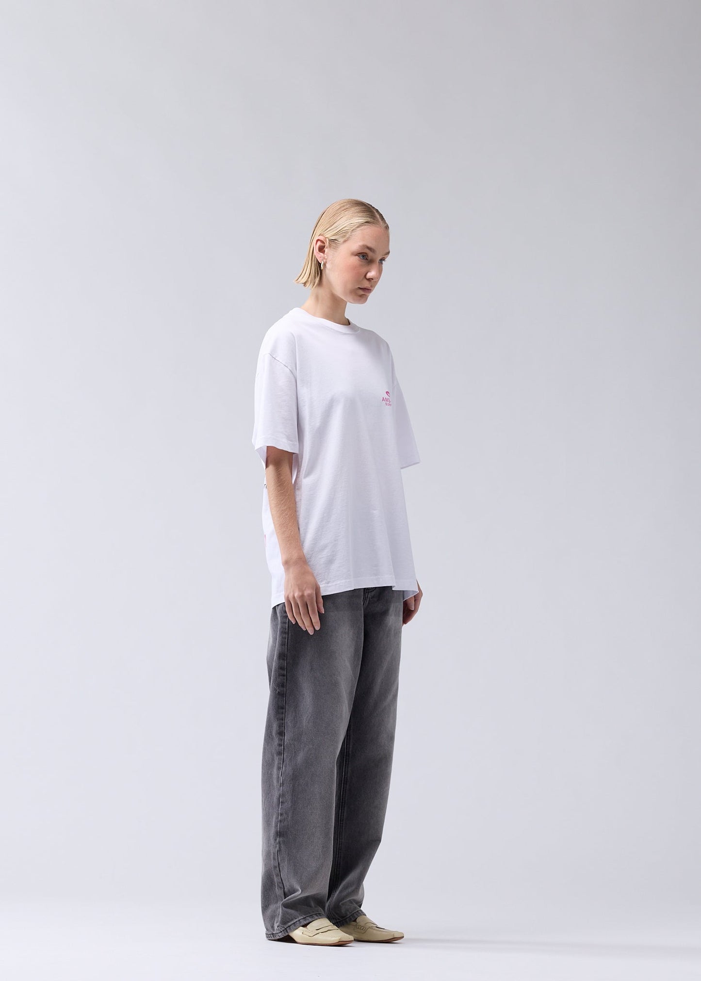 PEARL READINGS TEE WASHED WHITE
