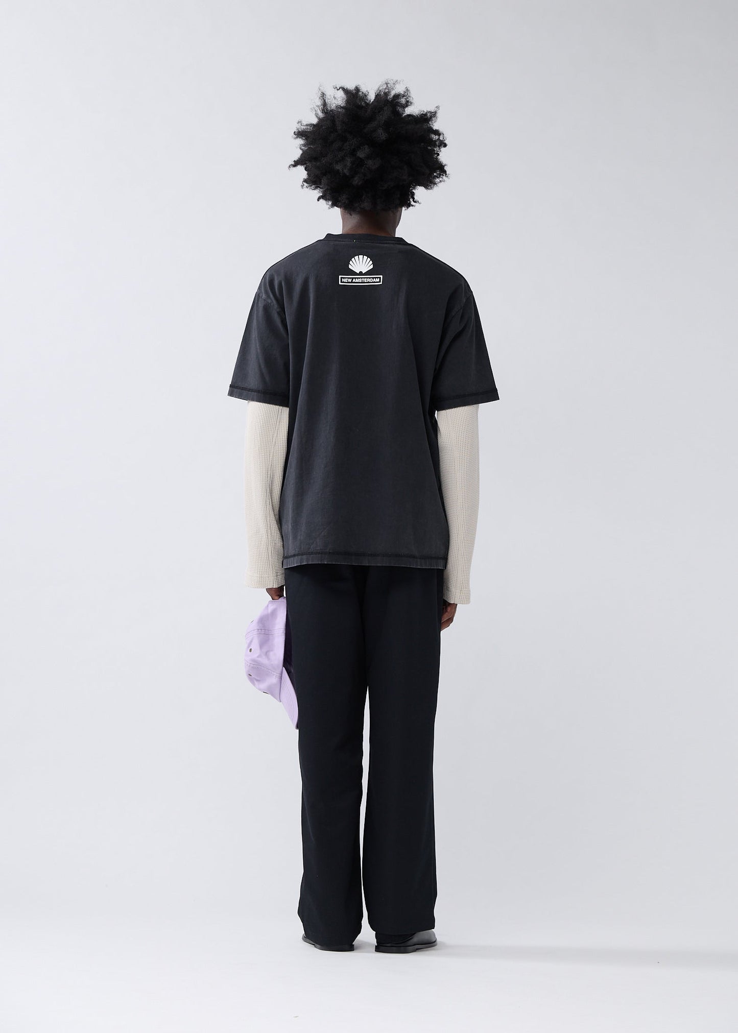 FIRST COME FIRST SURF TEE BLACK