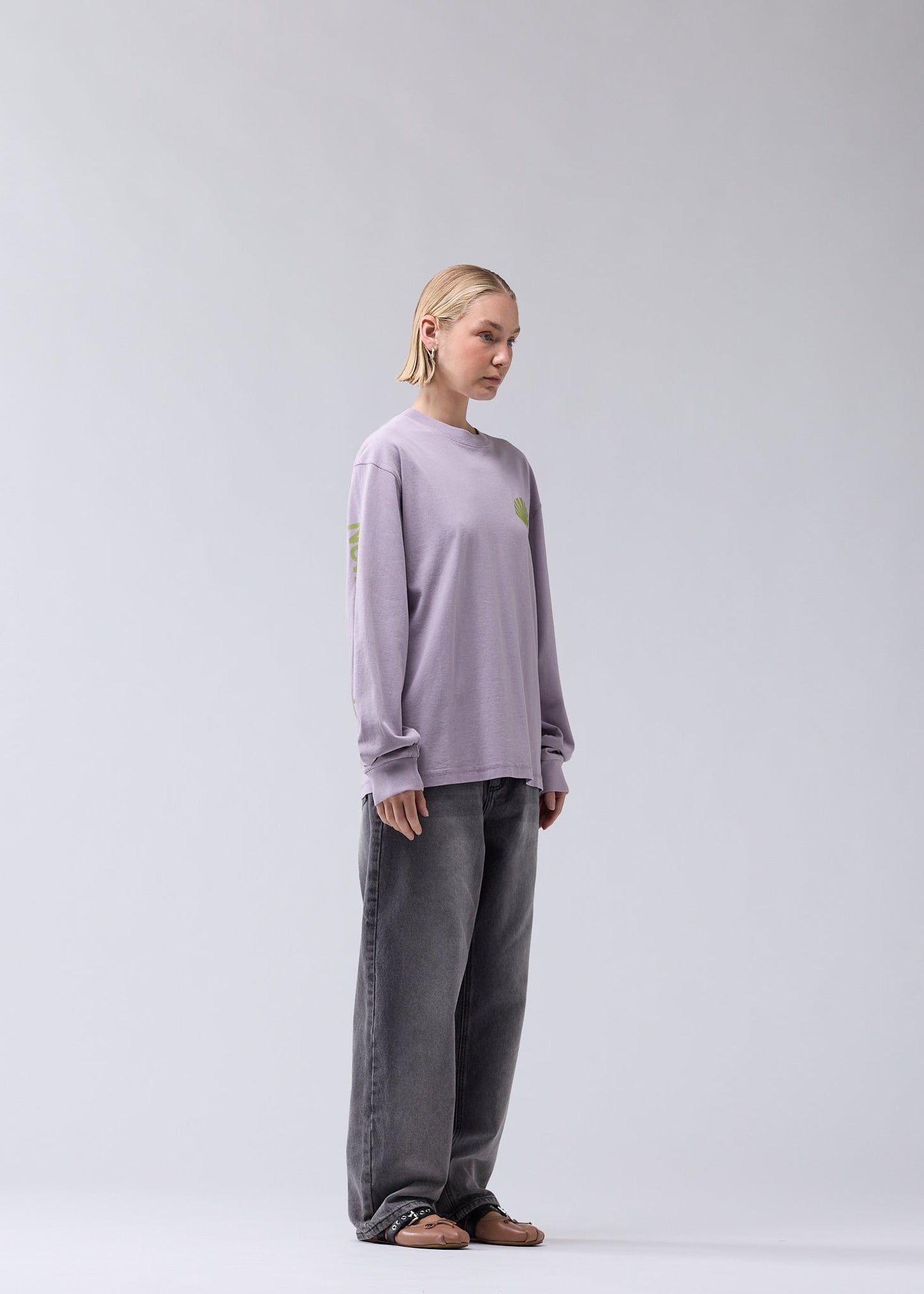 LOGO LONGSLEEVE SEA FOG/MOSS