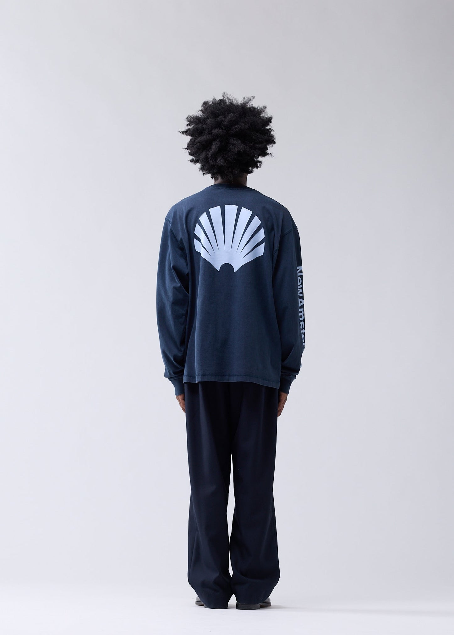 LOGO LONGSLEEVE NAVY/DENIM BLUE