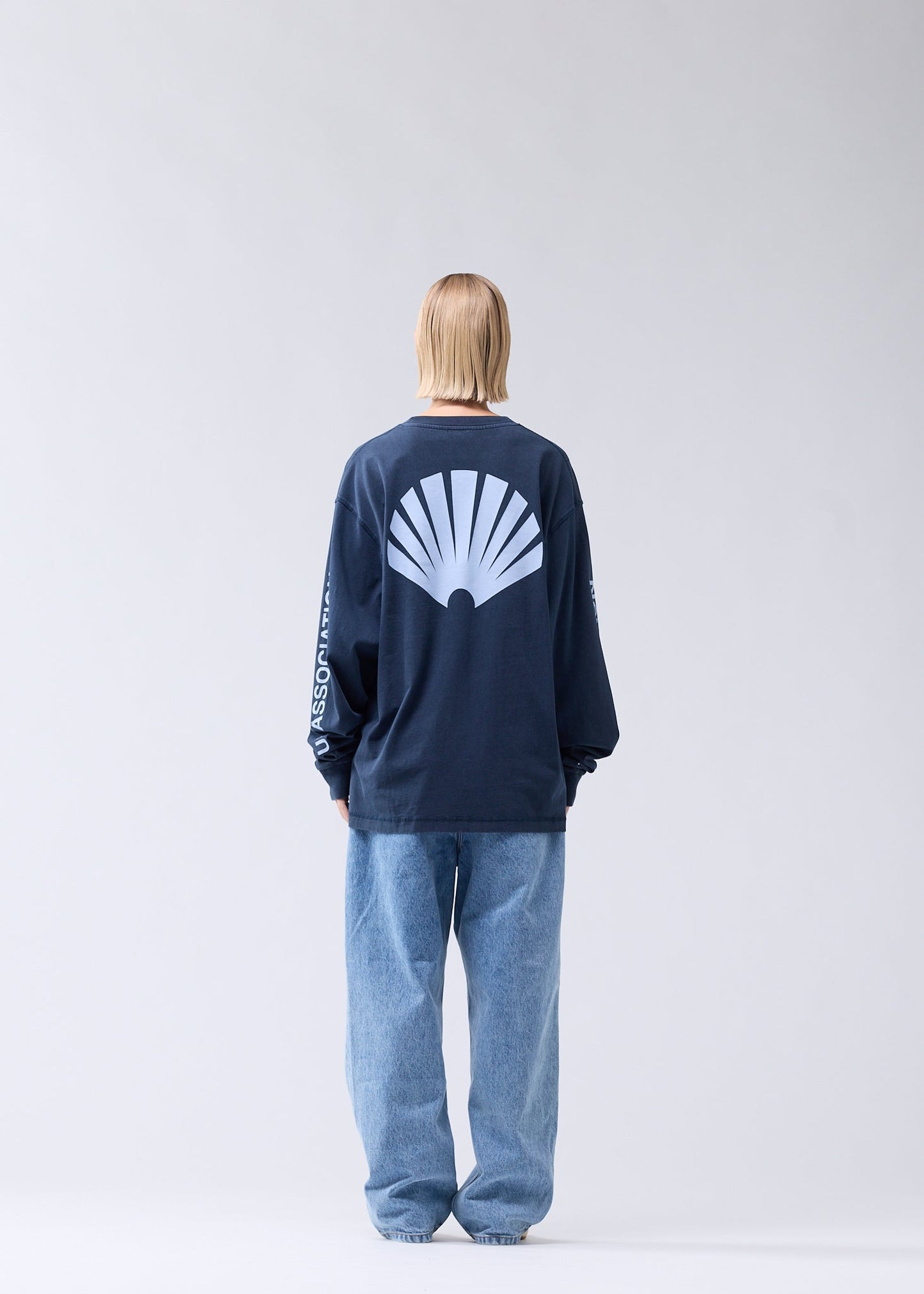 LOGO LONGSLEEVE NAVY/DENIM BLUE