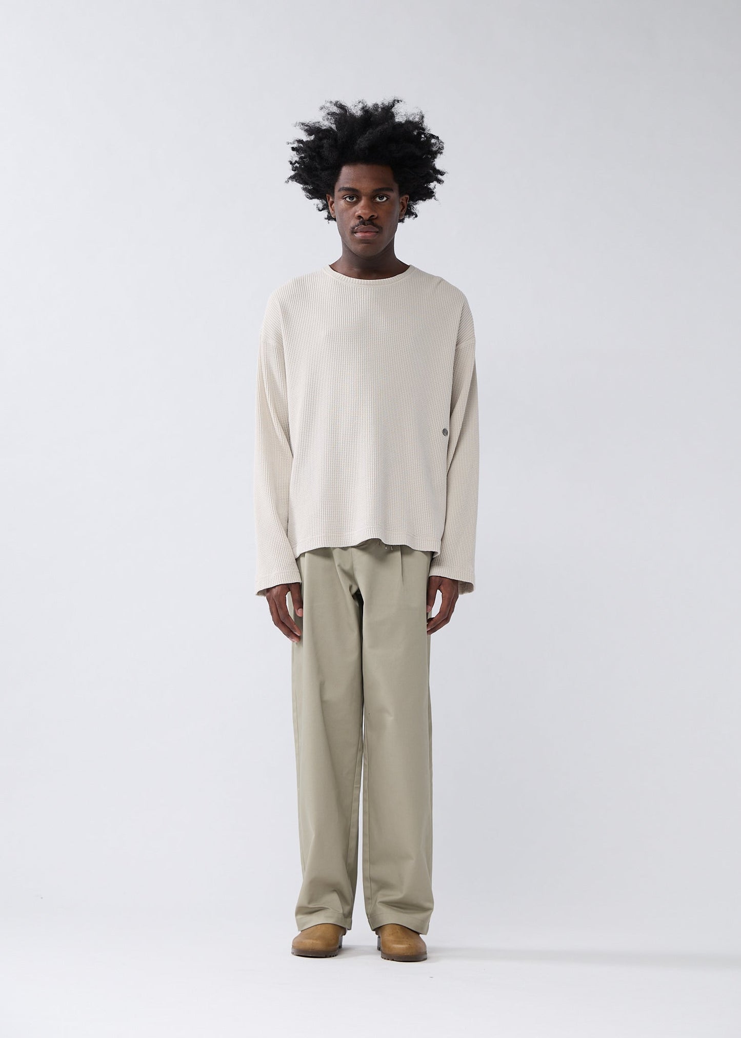 WAFFLE LONGSLEEVE WASHED GREY