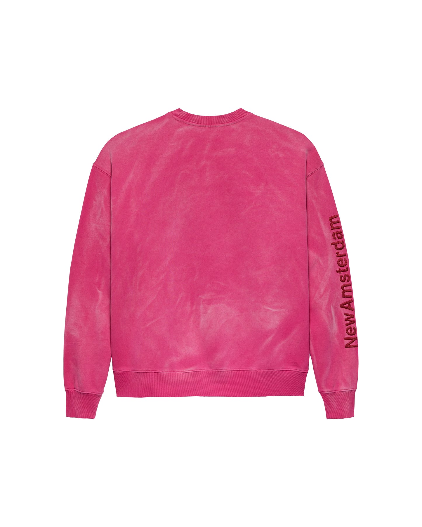 DAMAGED LOGO CREWNECK MAGENTA/RED