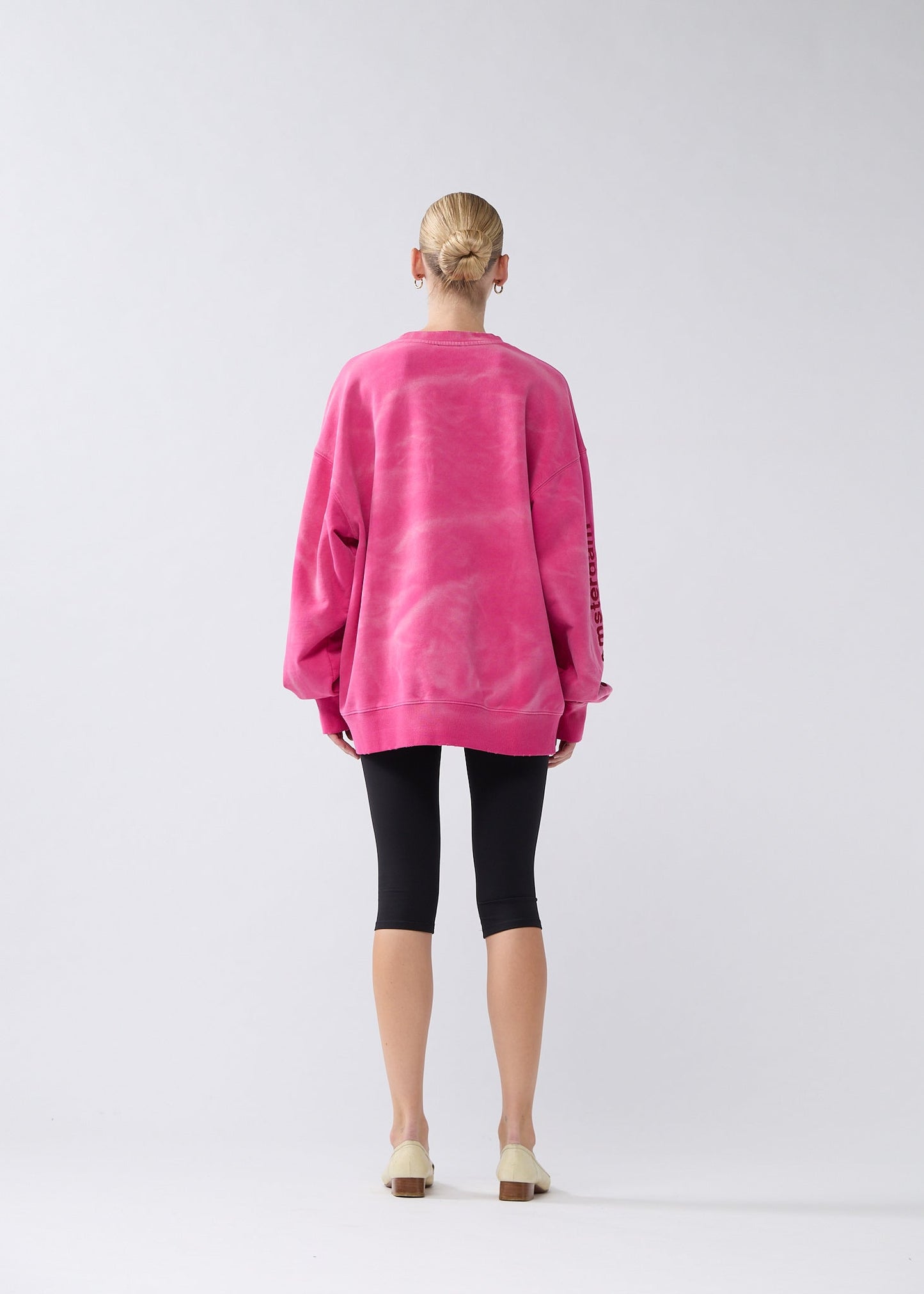 DAMAGED LOGO CREWNECK MAGENTA/RED