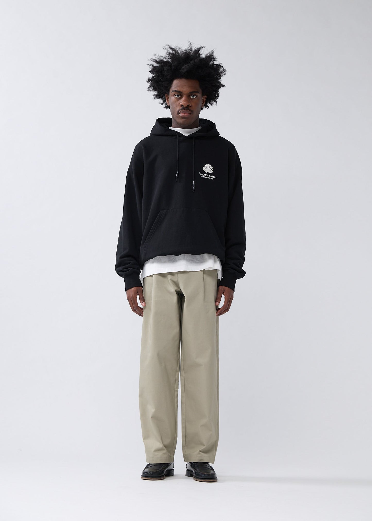 LOGO HOODIE BLACK/WHITE