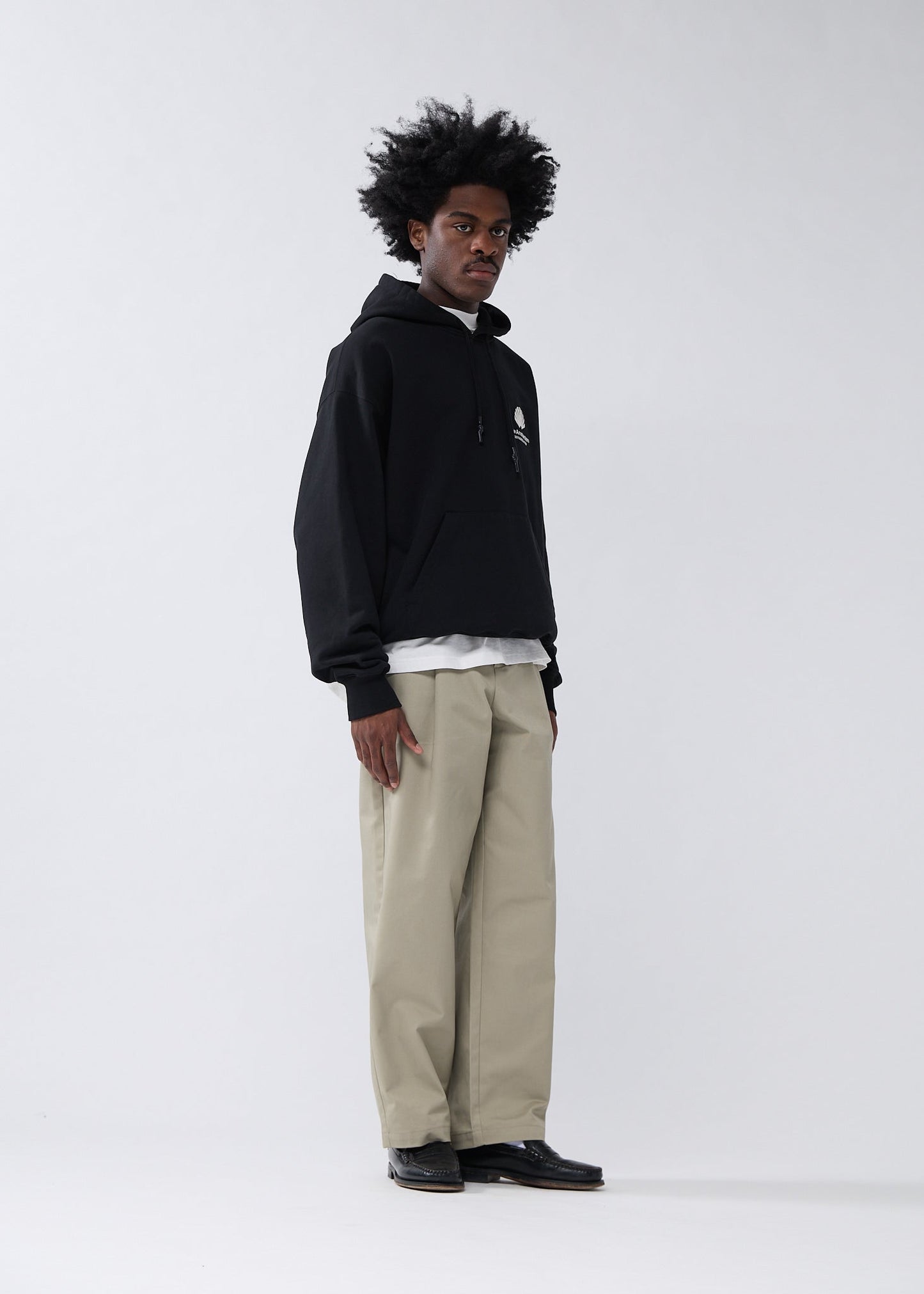 LOGO HOODIE BLACK/WHITE