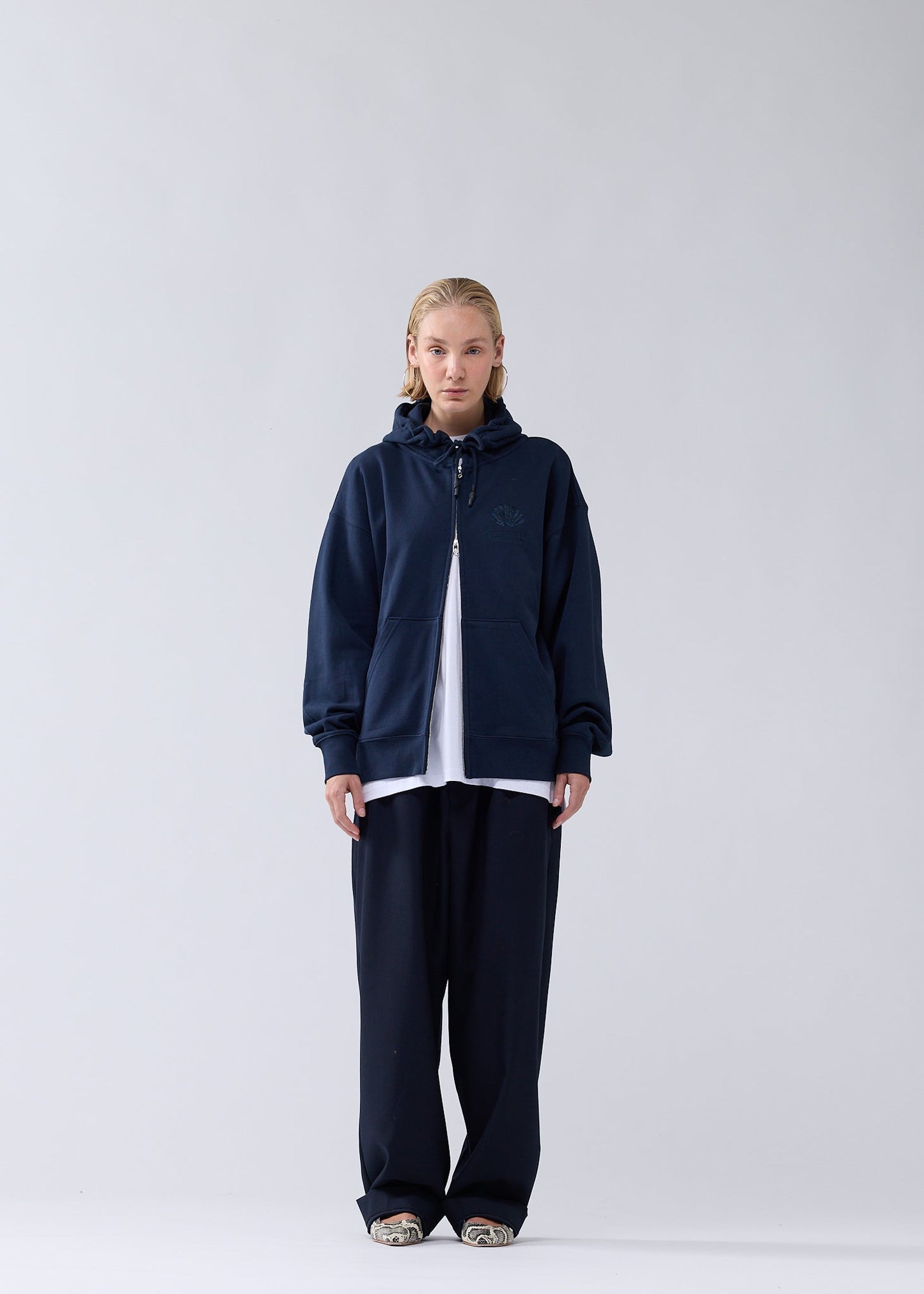 LOGO HOODIE ZIP-UP NAVY/NIGHT