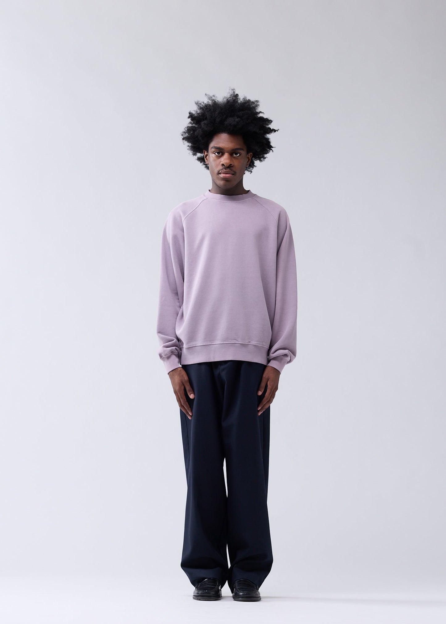 BIG LOGO CREWNECK FOG/WHITE