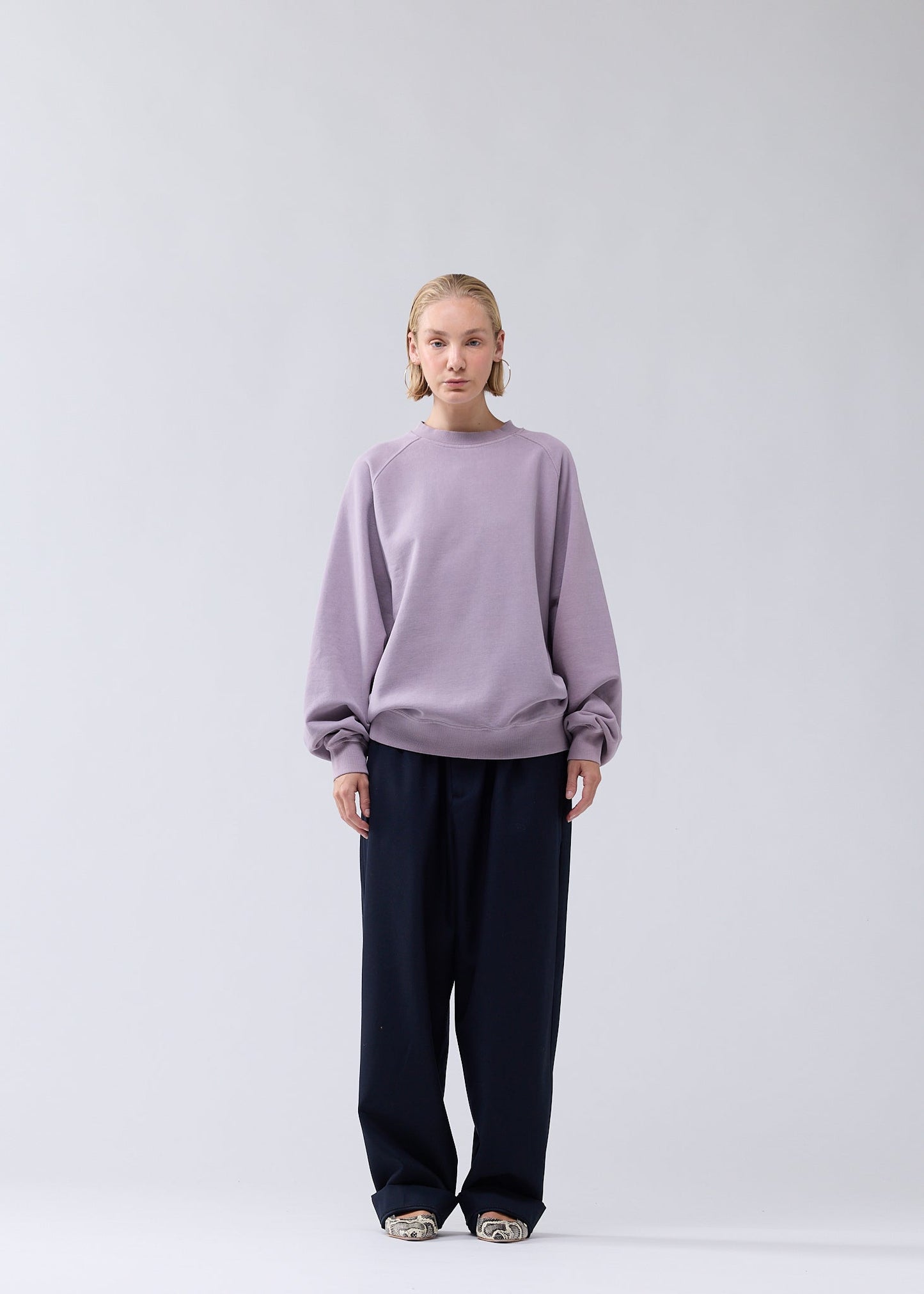 BIG LOGO CREWNECK FOG/WHITE
