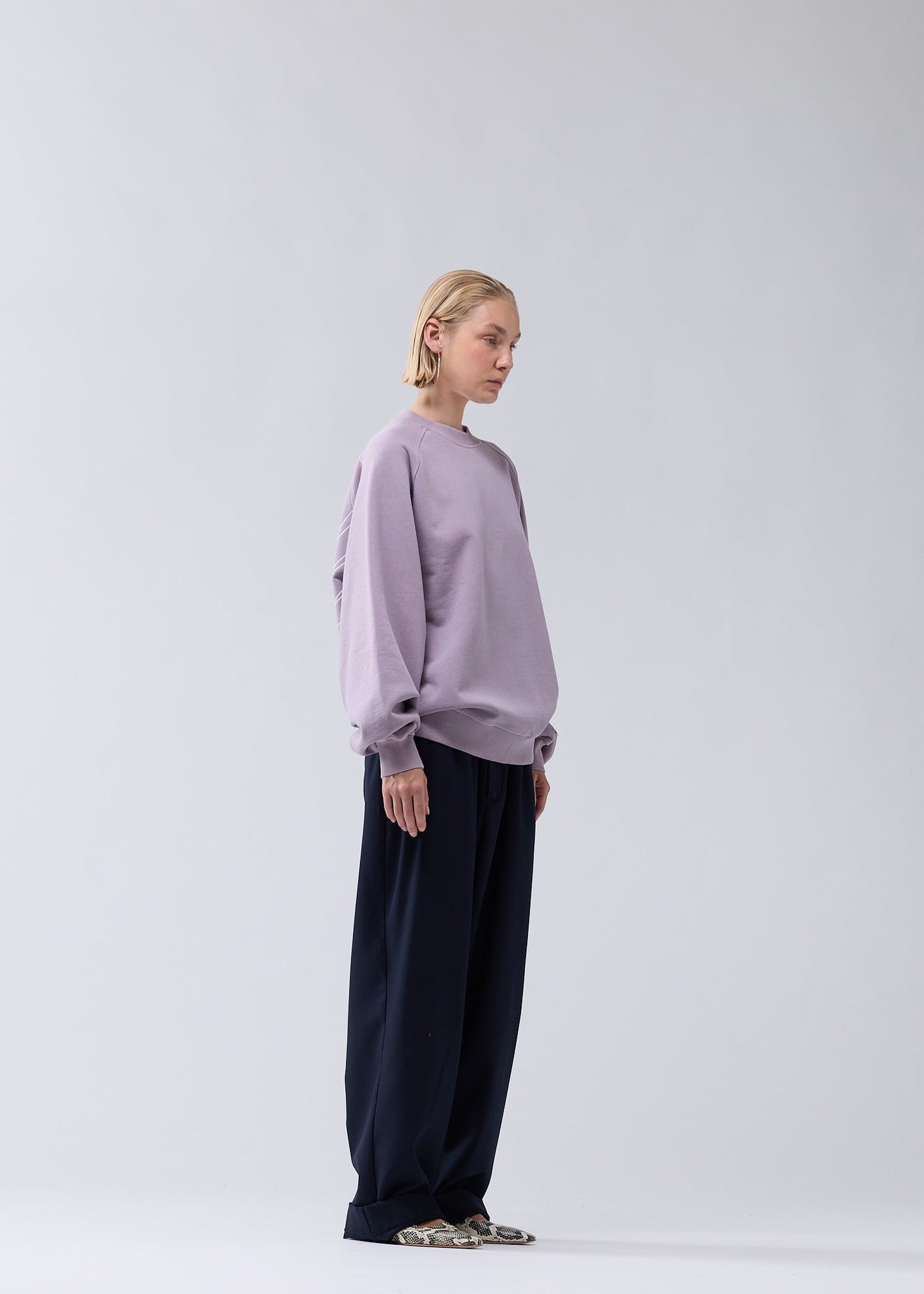 BIG LOGO CREWNECK FOG/WHITE