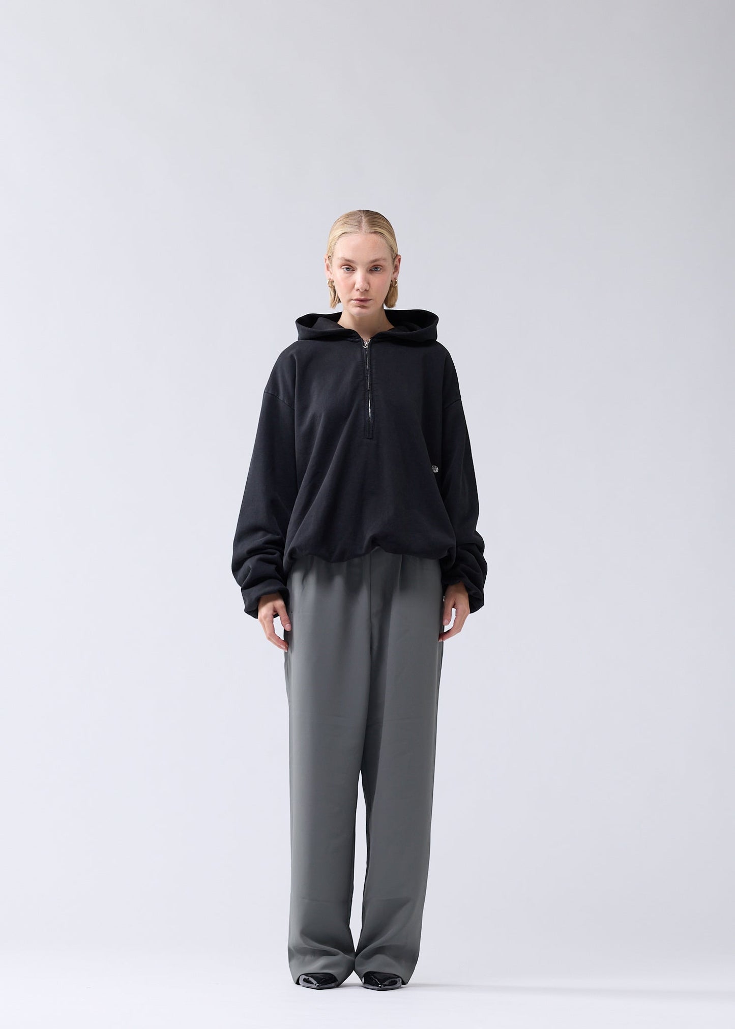 INFLATABLE HOODIE WASHED BLACK