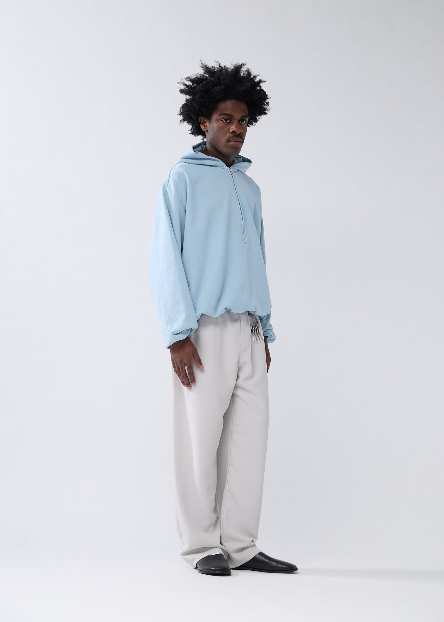 INFLATABLE HOODIE DENIM BLUE