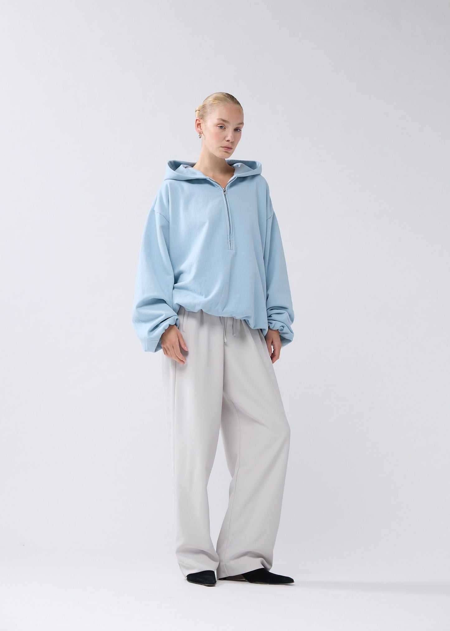 INFLATABLE HOODIE DENIM BLUE