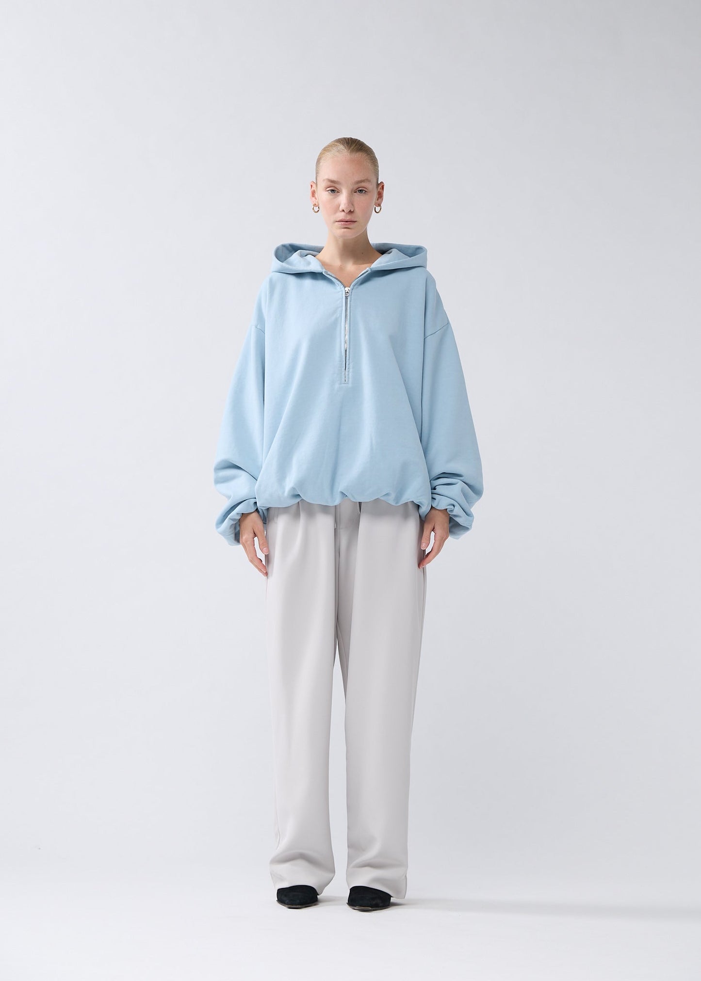 INFLATABLE HOODIE DENIM BLUE