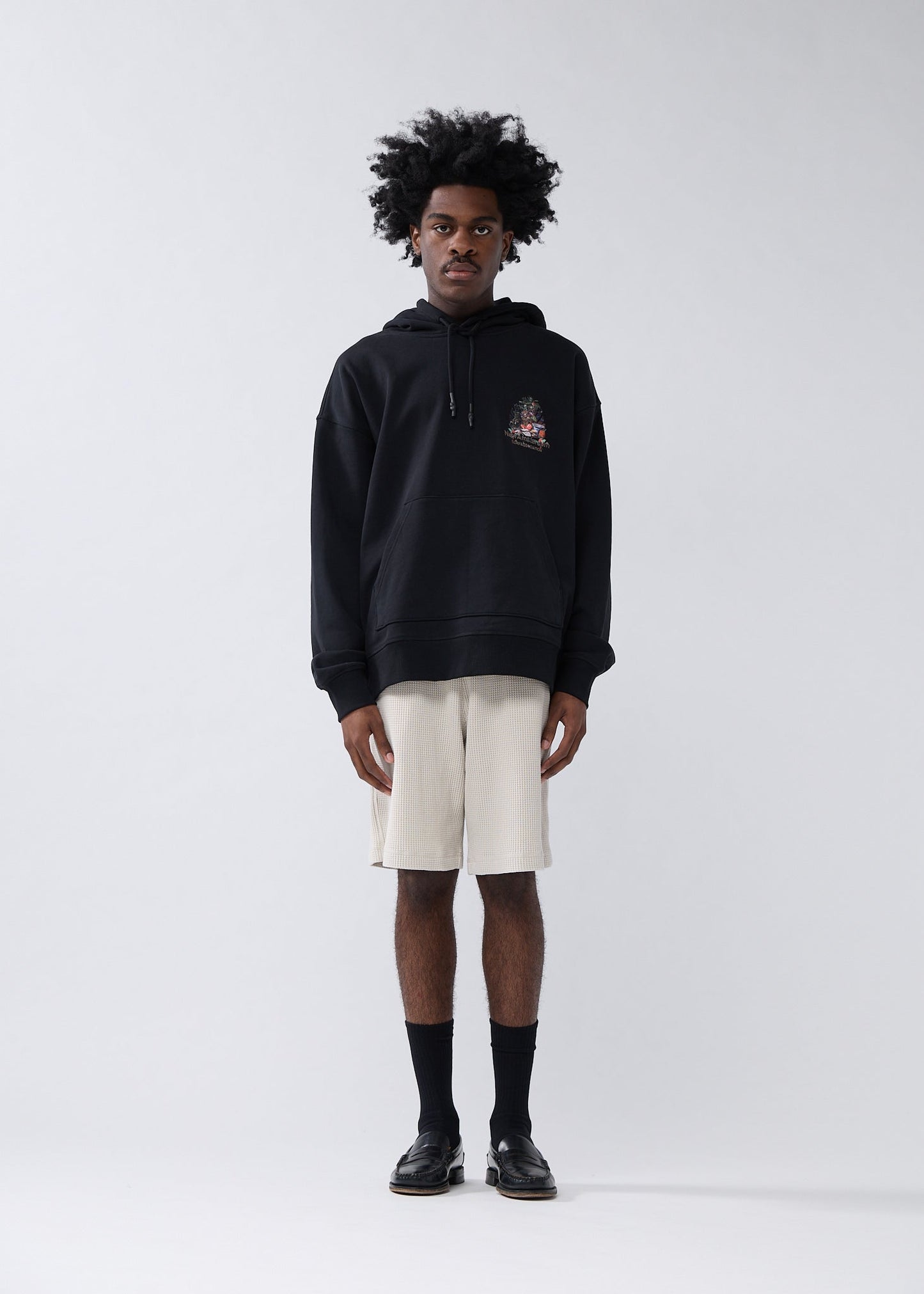 FULL EMBROIDERED BUFFET HOODIE BLACK