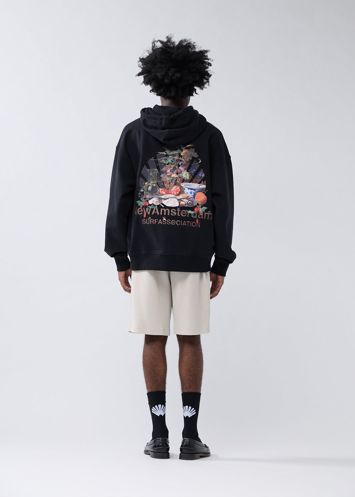 FULL EMBROIDERED BUFFET HOODIE BLACK