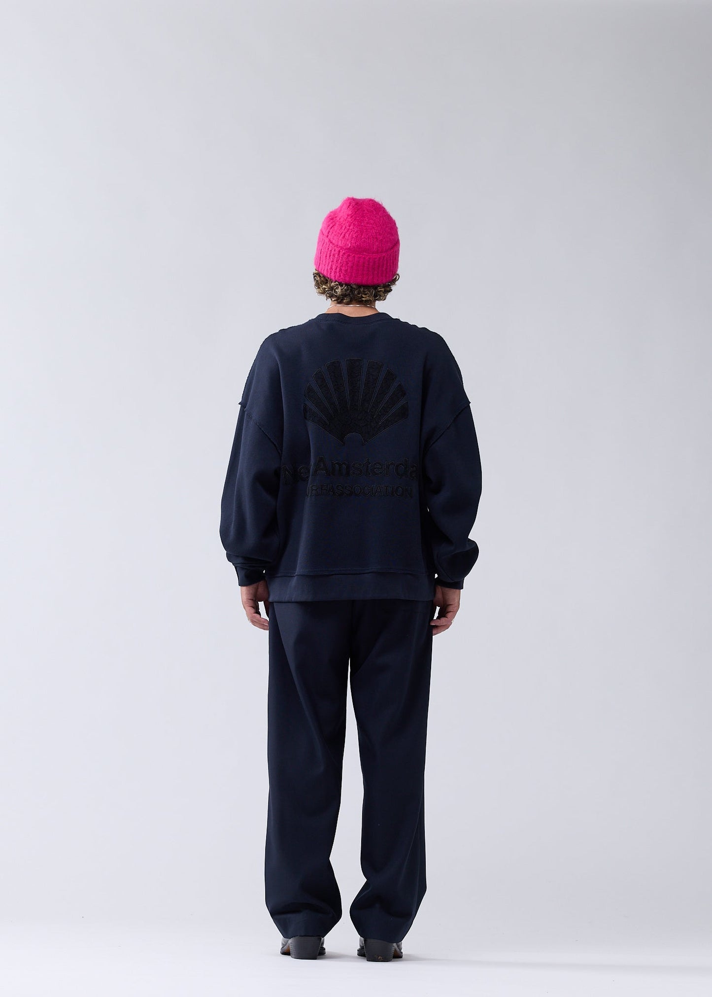 LACE CREWNECK NIGHT/BLACK