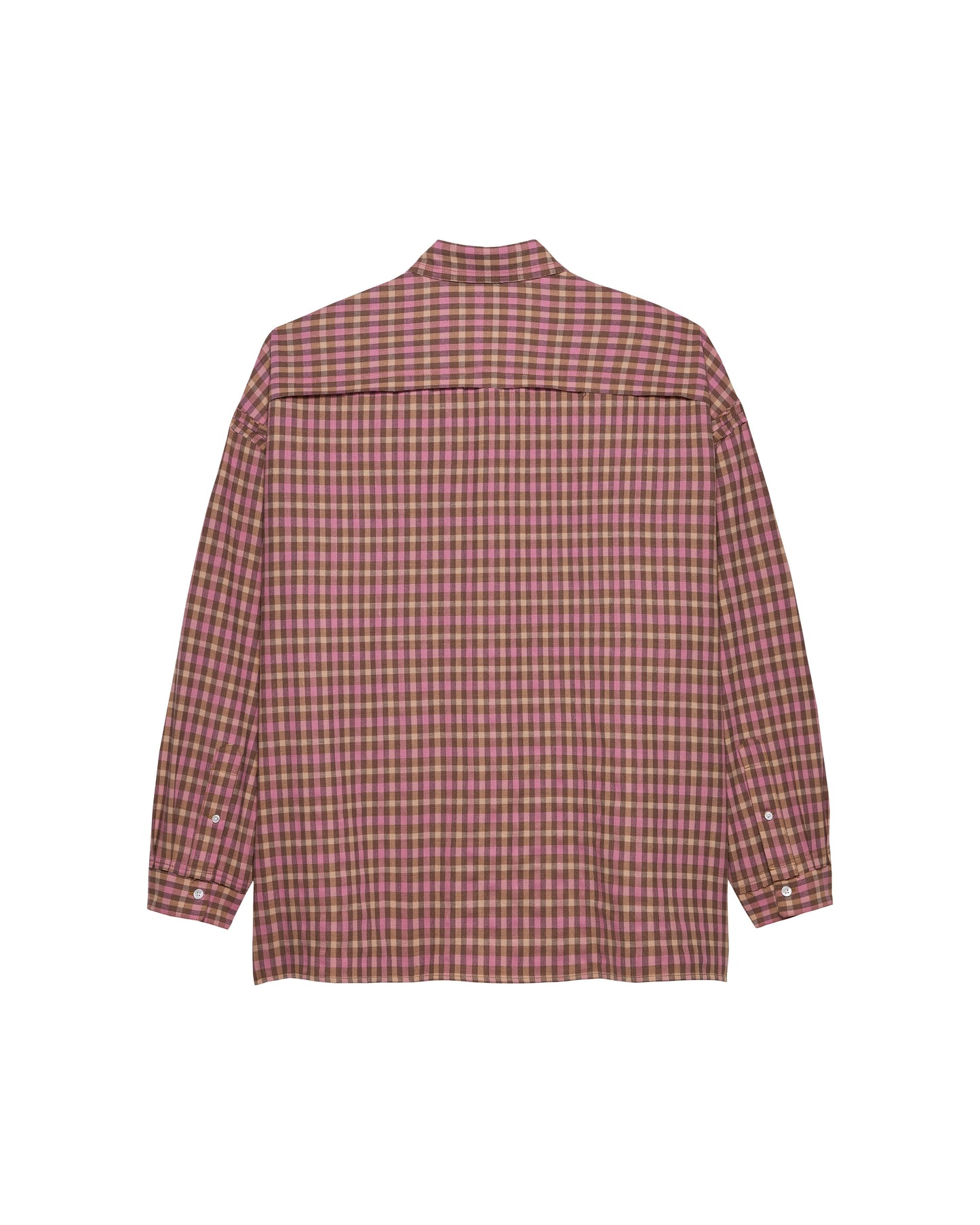 RAW EDGE FLUID SHIRT PINK CHECK