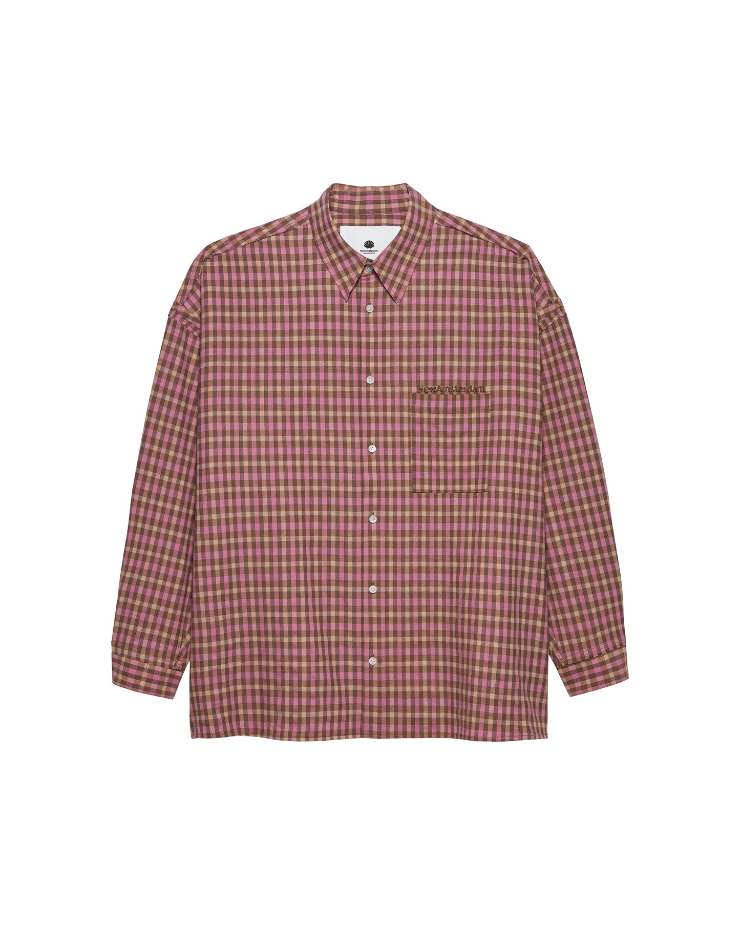 RAW EDGE FLUID SHIRT PINK CHECK