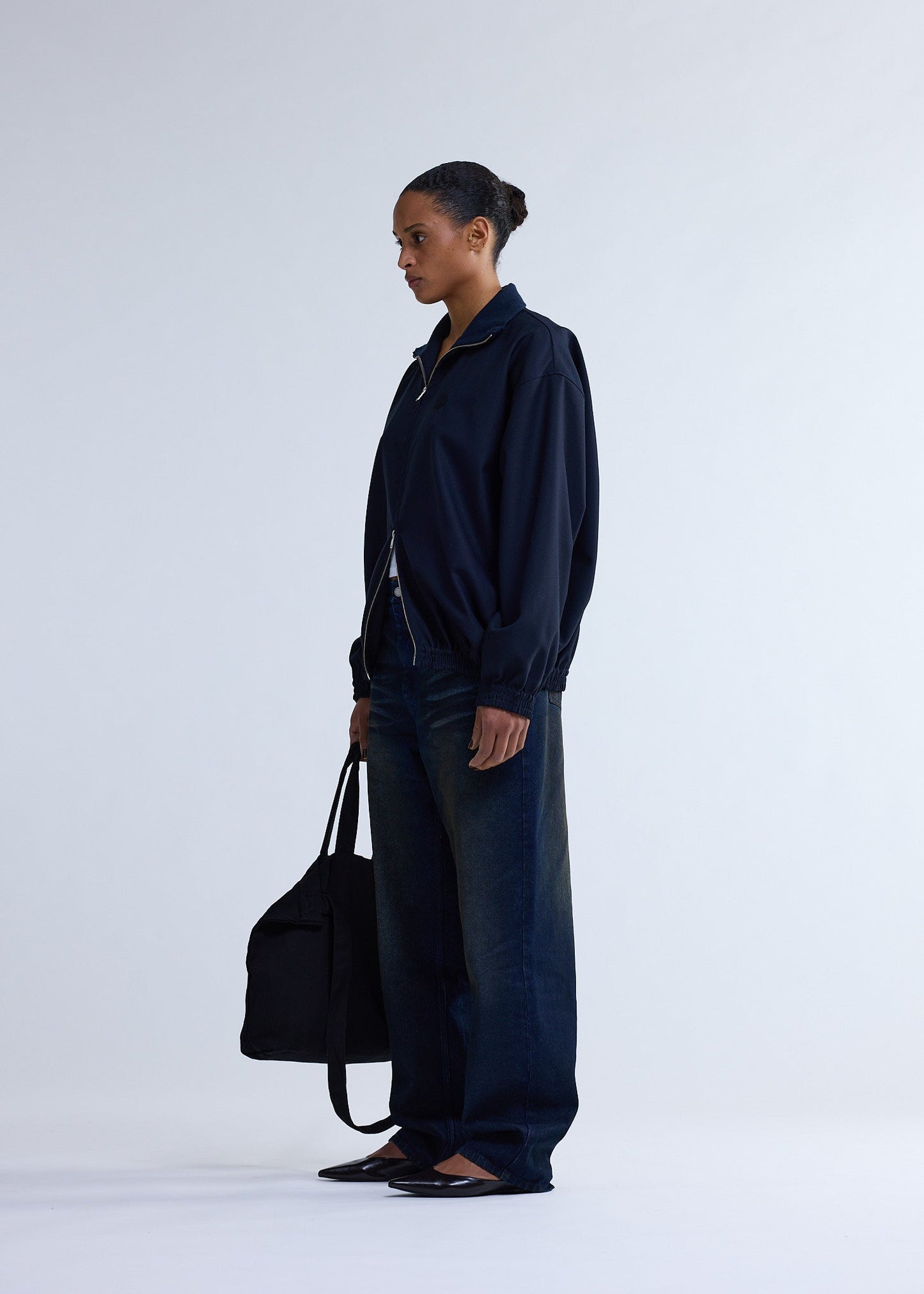WOOL TRACK JACKET MIDNIGHT | Midnight