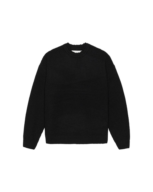BIG LOGO CREWNECK KNIT BLACK/NIGHT | Black