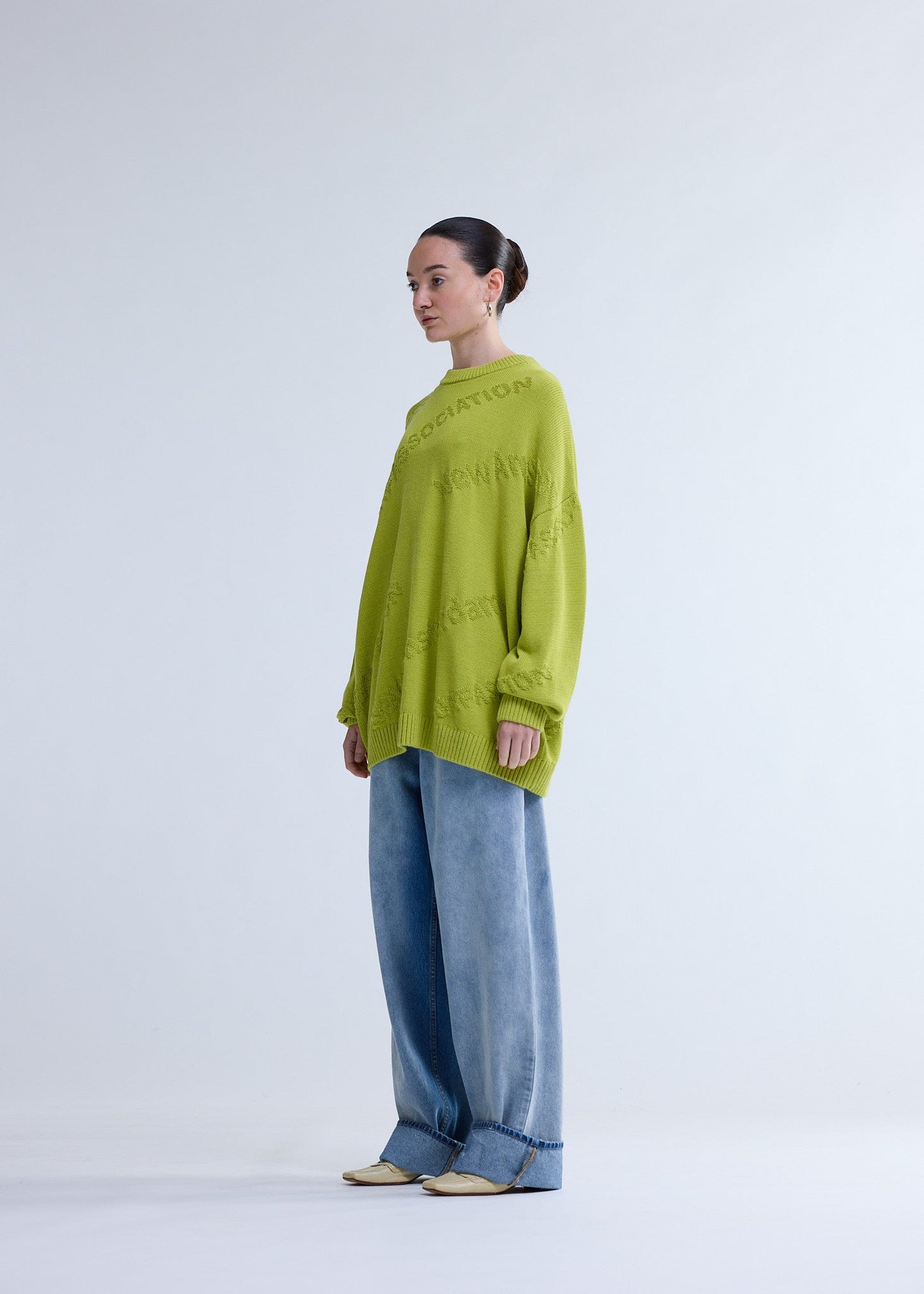 LOGO JACQUARD KNIT SAFETY YELLOW | Safety yellow