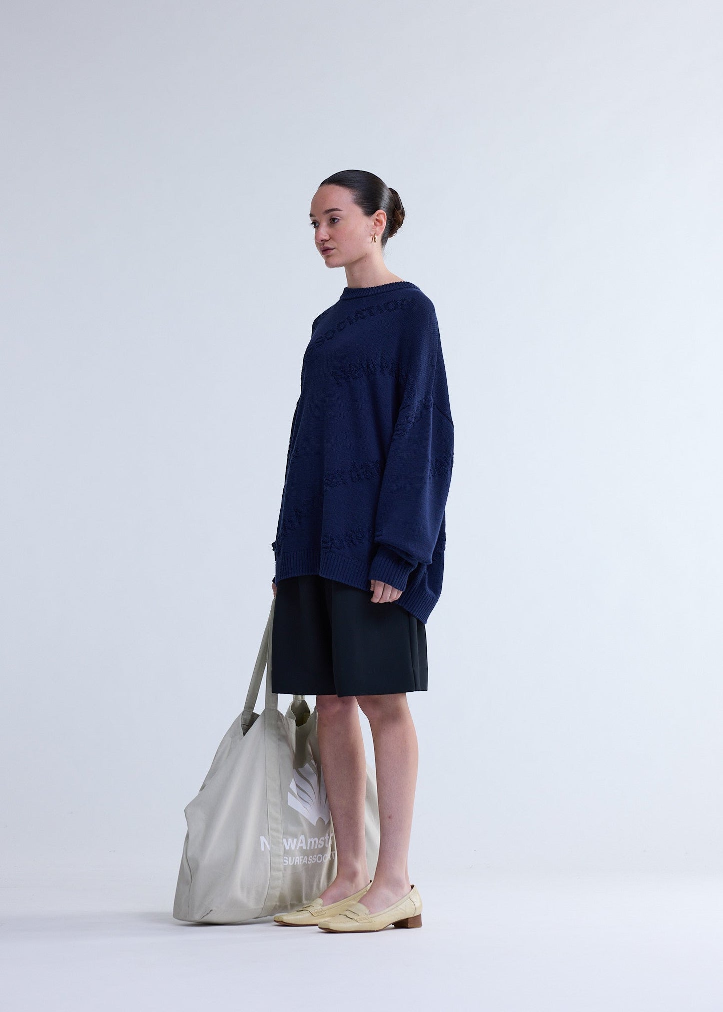 LOGO JACQUARD CREWNECK | Night