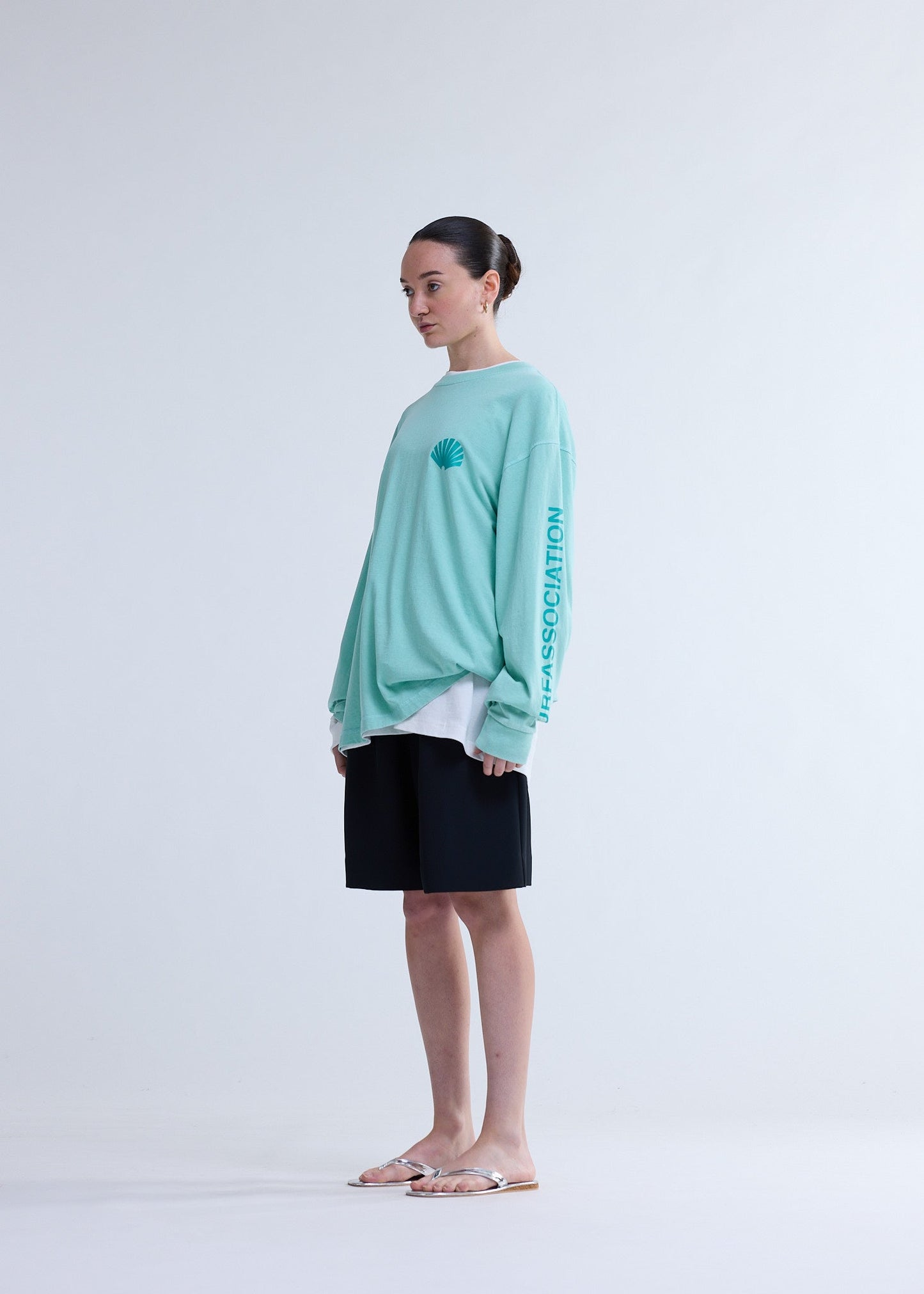 LOGO LONGSLEEVE OCEAN WAVE/SEA GREEN | Mint