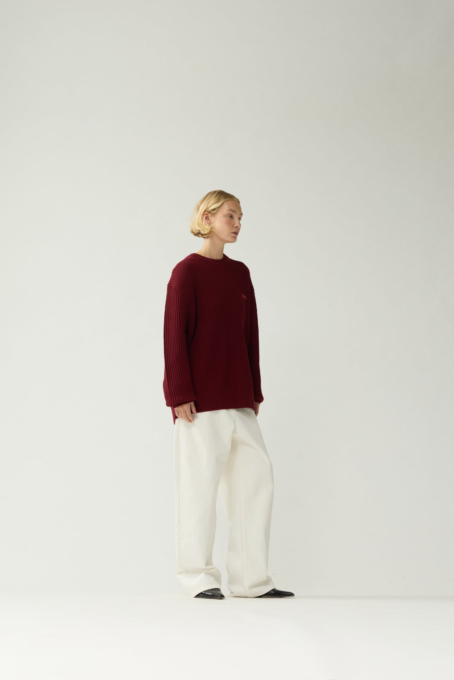 KNITTED CREWNECK | Burgundy