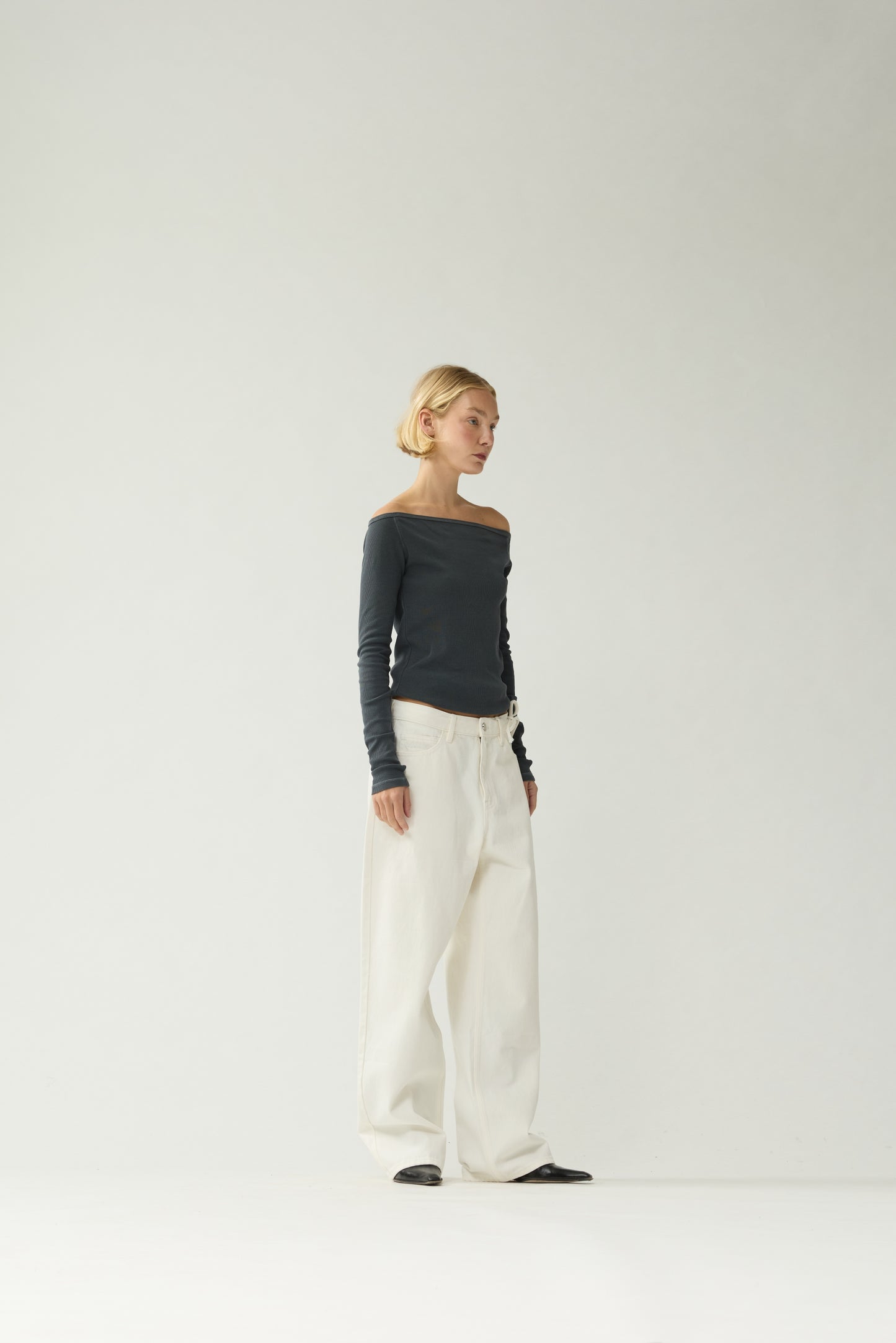 40A DENIM | White