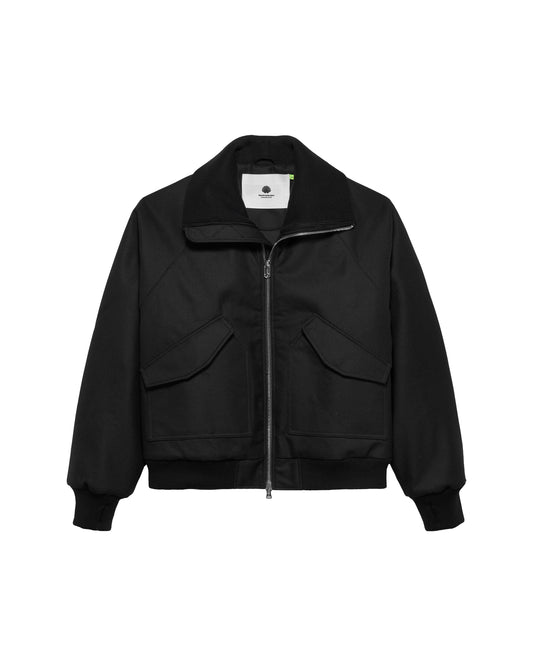 WOOL BOMBER JACKET BLACK