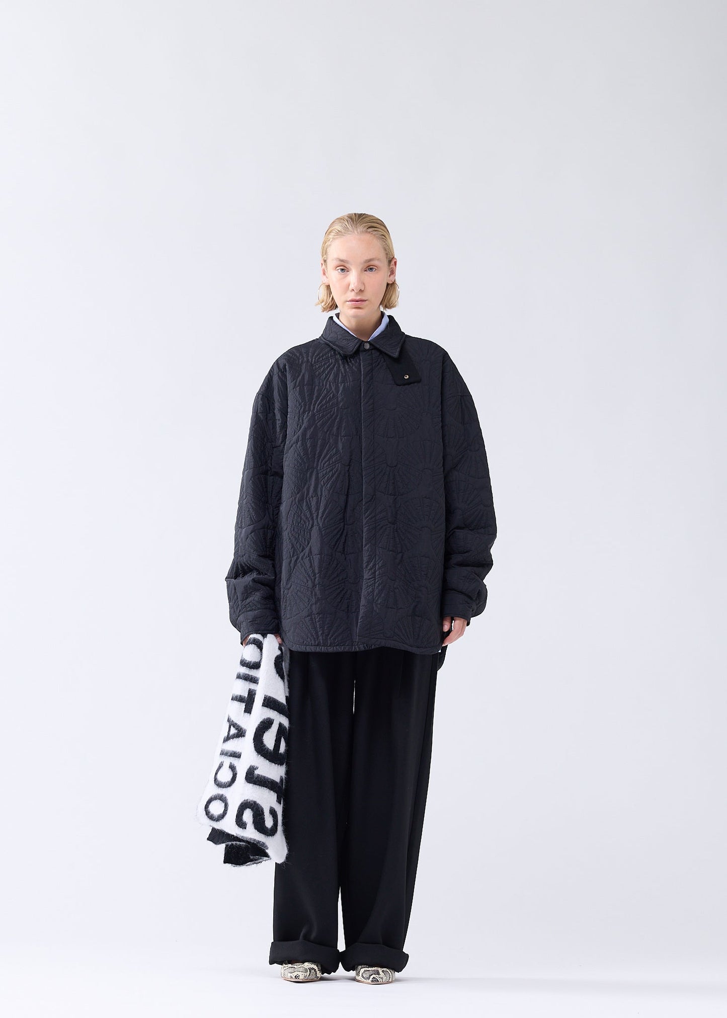 QUILTED OVERSHIRT BLACK