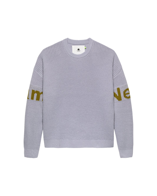 NAME CREW KNIT SEA FOG/MOSS