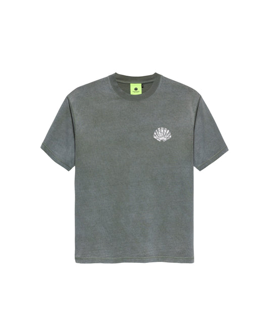 LACE PRINT LOGO TEE SHARK GREEN/WHITE