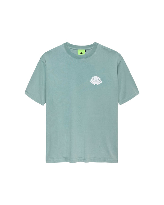 LOGO TEE TEAL/WHITE