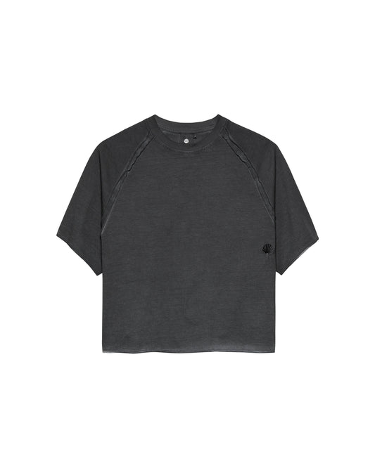 RAW EDGE TEE BLACK