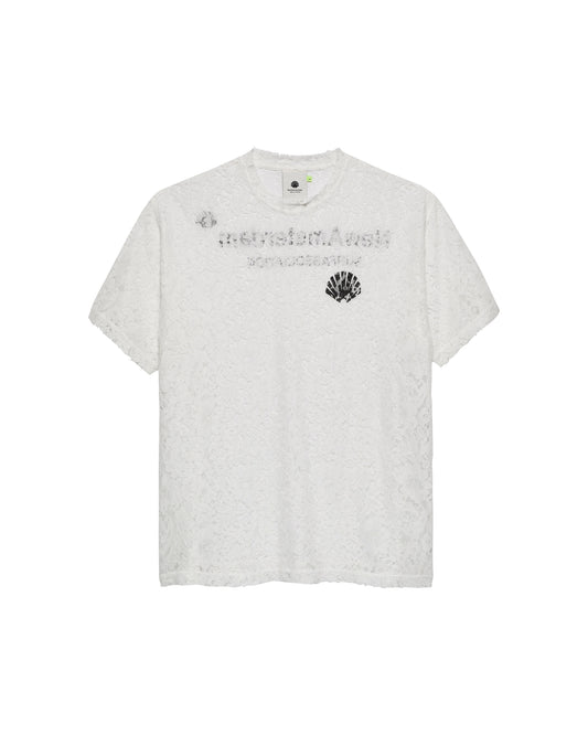 LACE LOGO TEE WHITE/BLACK
