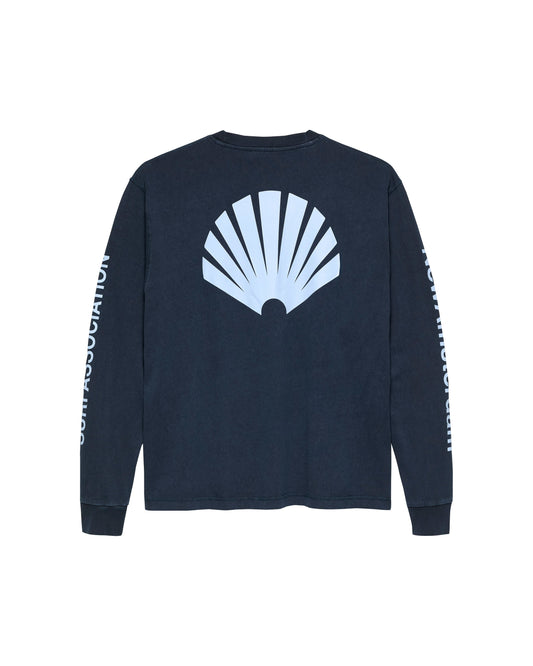 LOGO LONGSLEEVE NAVY/DENIM BLUE