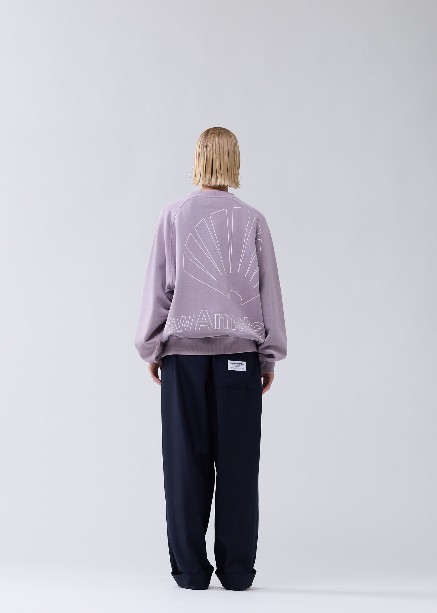 BIG LOGO CREWNECK FOG/WHITE