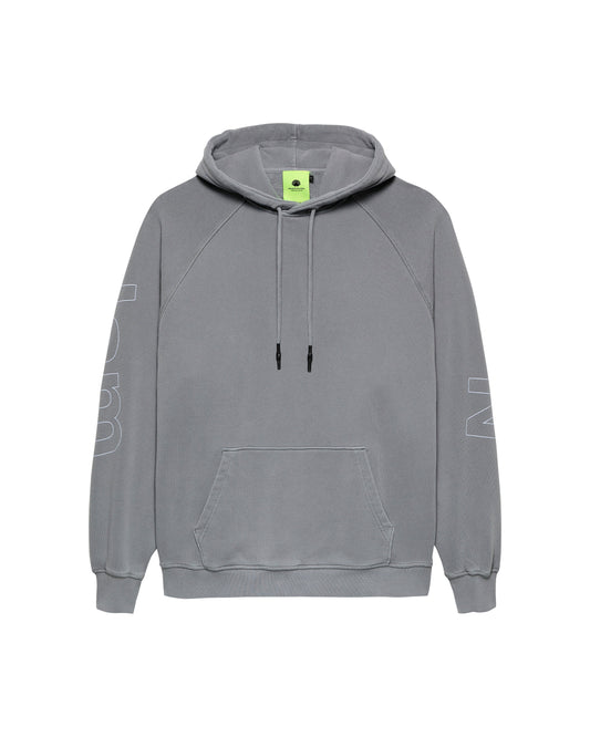 LOGO LINE HOODIE SNOW GREY/WHITE